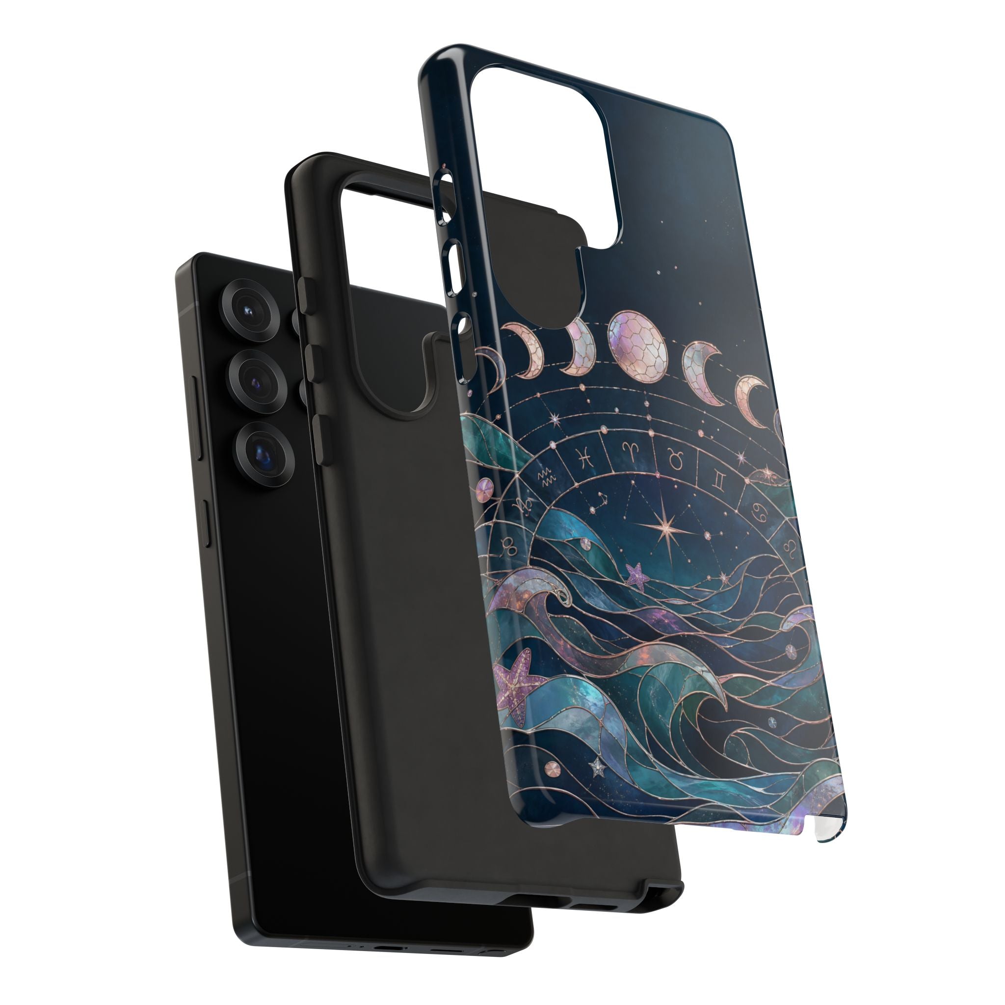 Celestial Zodiac Wheel Samsung Galaxy Phone Case | Moon Phase Phone Case