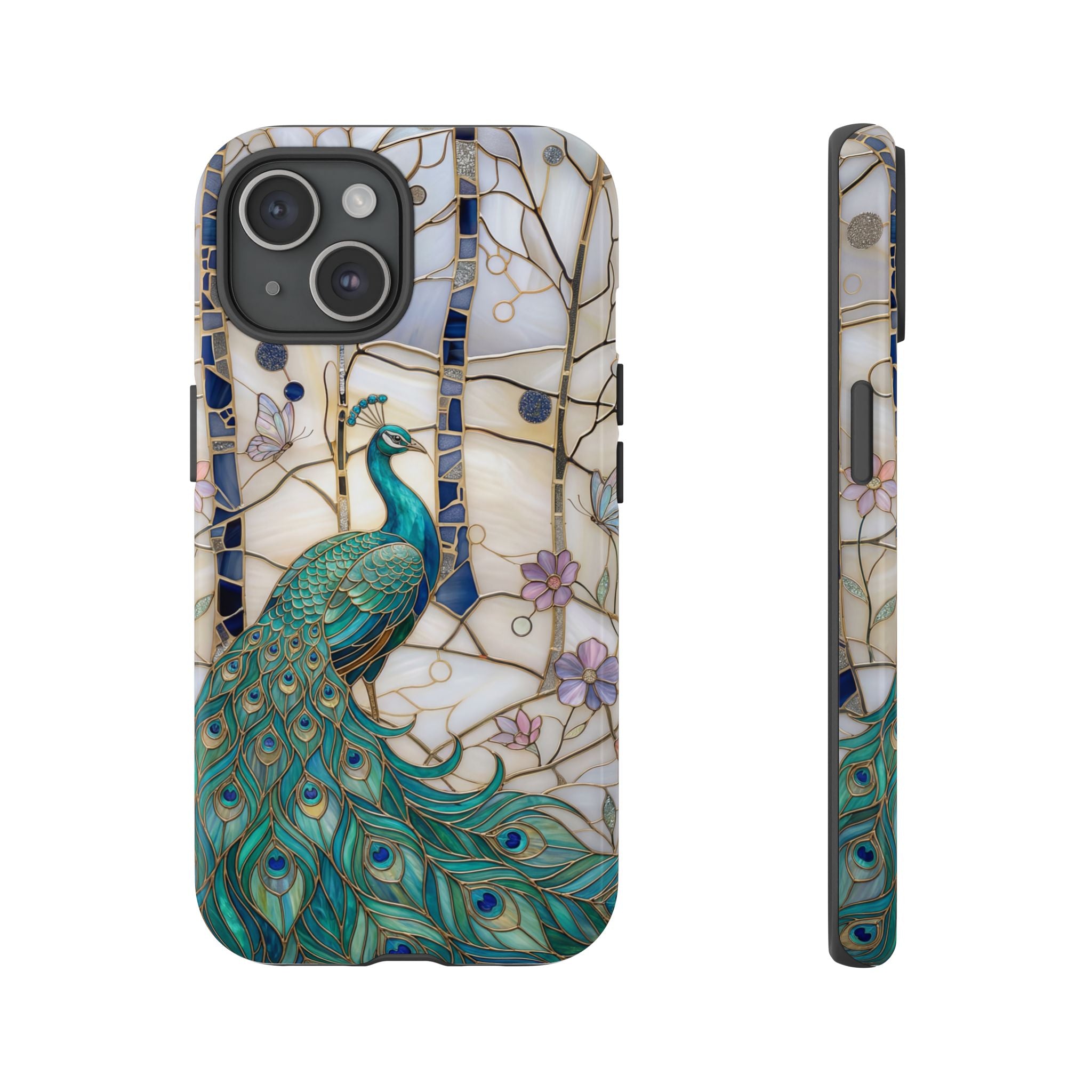 Peacock Stained Glass iPhone Case