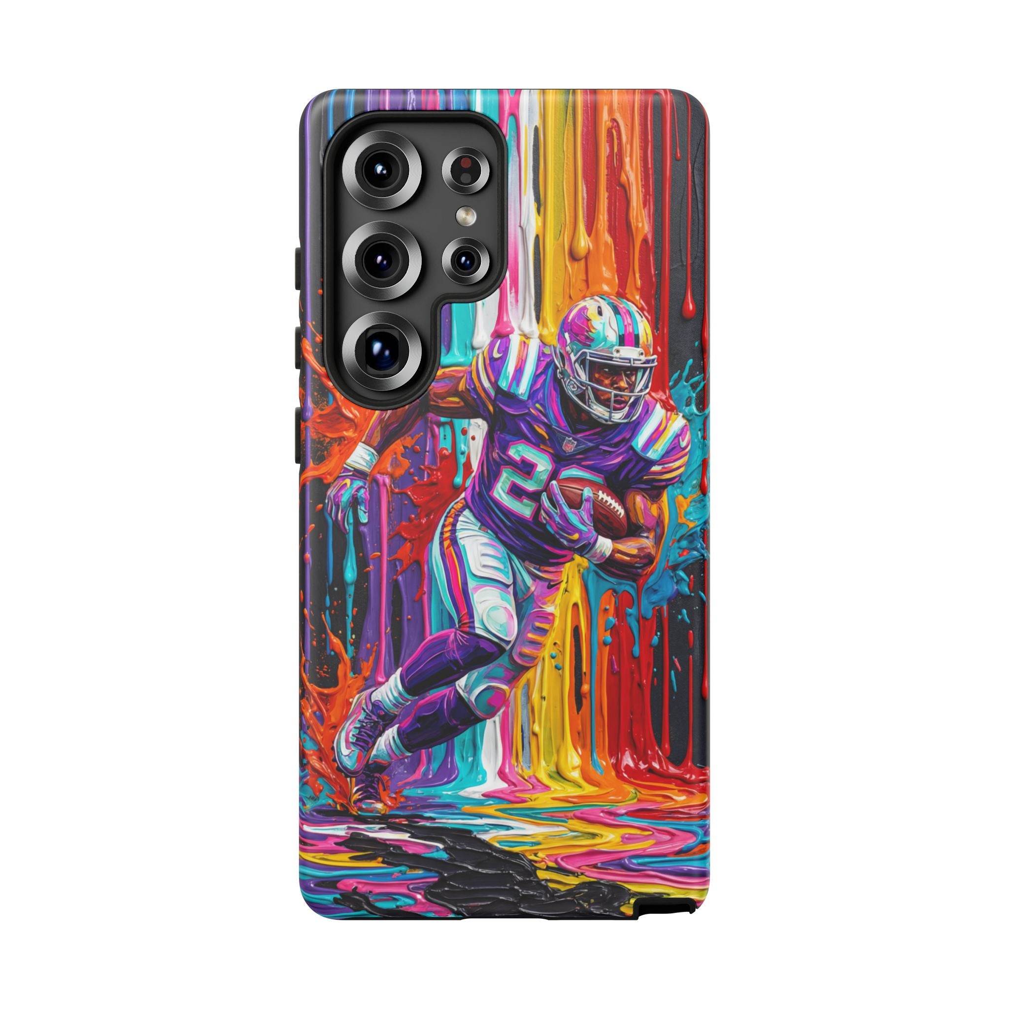 Vibrant American Football Runner Samsung Galaxy Phone Case