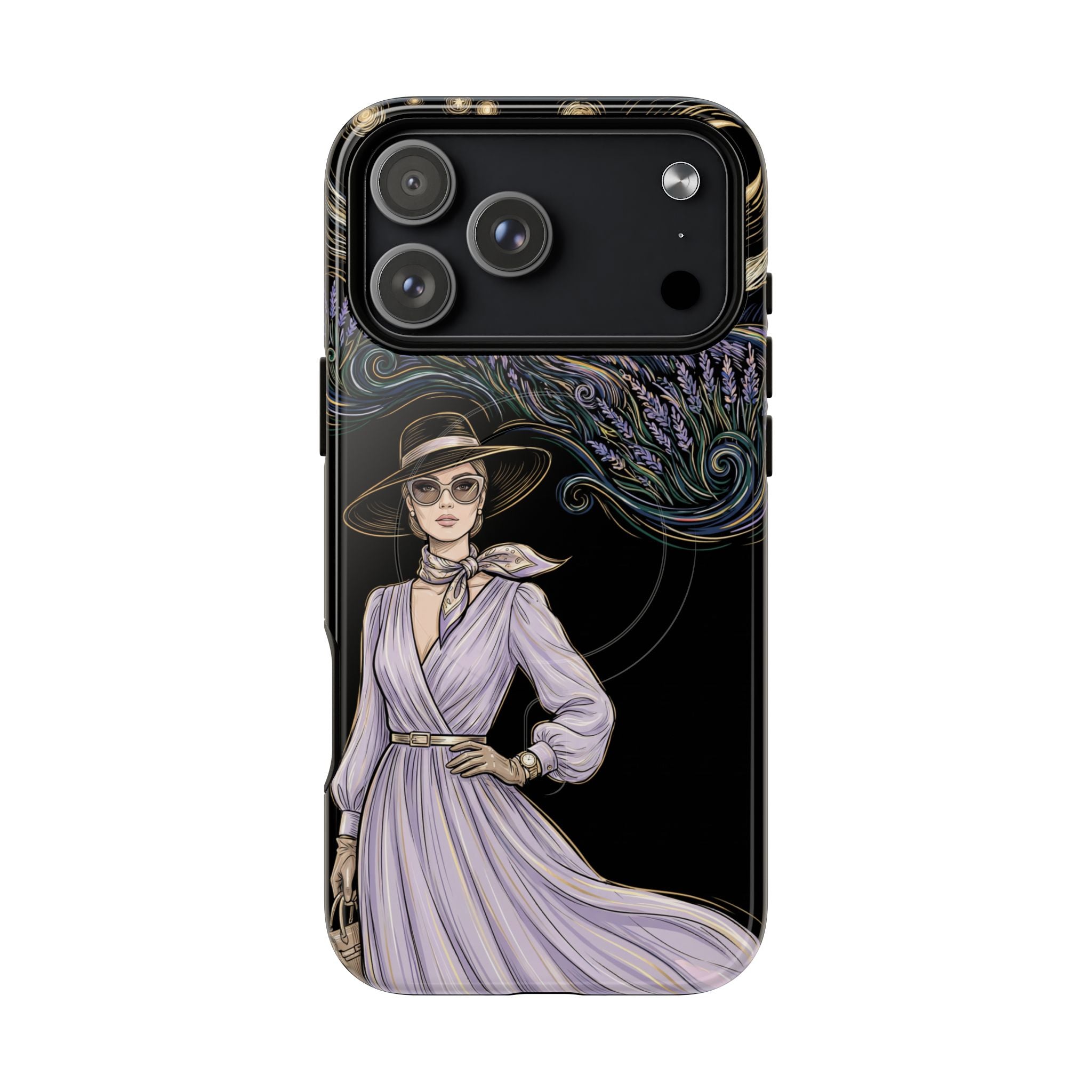 Starry Night Lavender Woman MagSafe iPhone Case | Artistic Protective Tough Case