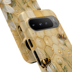 Bee Floral Google Pixel Phone Case | Honeycomb Wildflower Cover