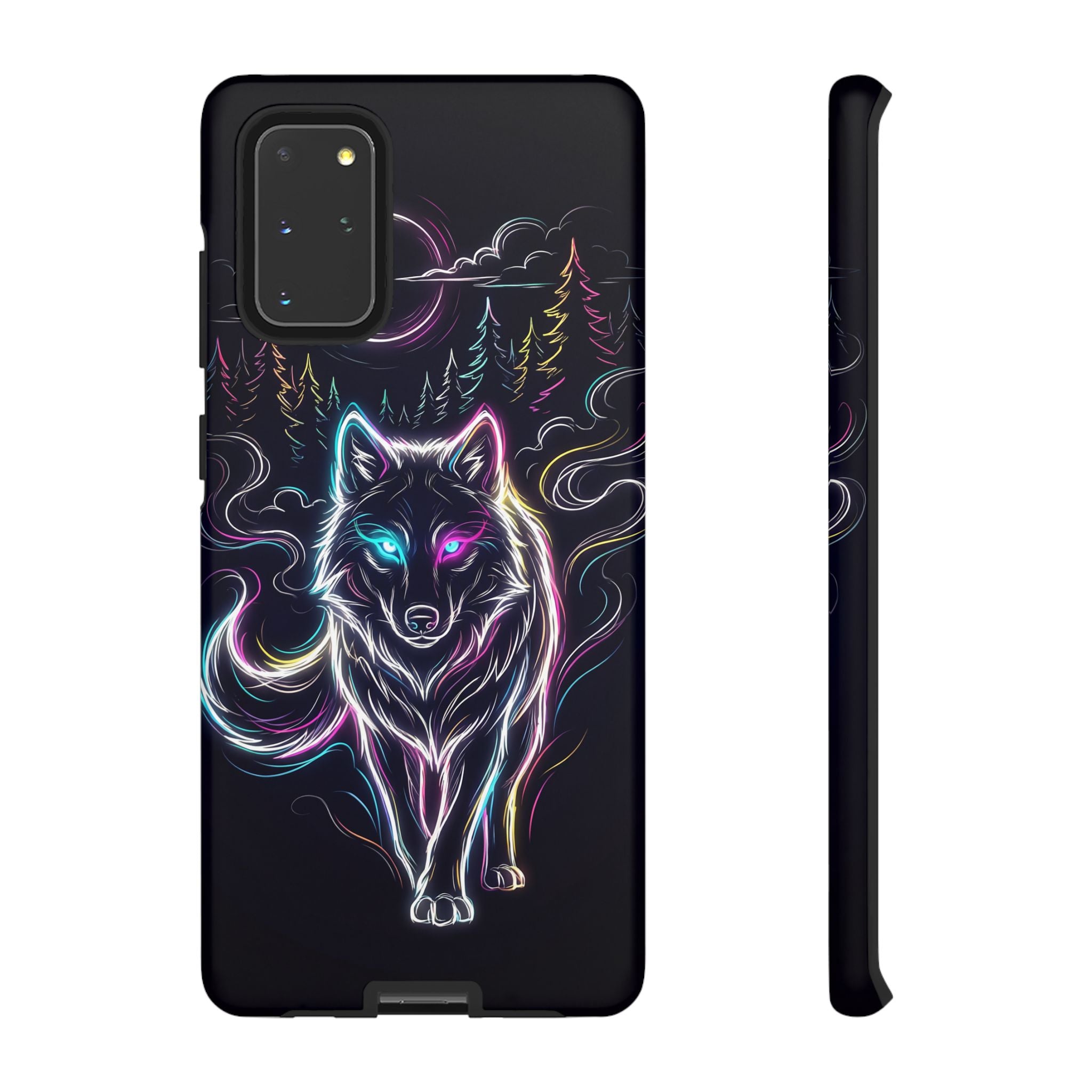 Neon Wolf Samsung Galaxy Phone Case | Mystic Glow Protective Tough Case