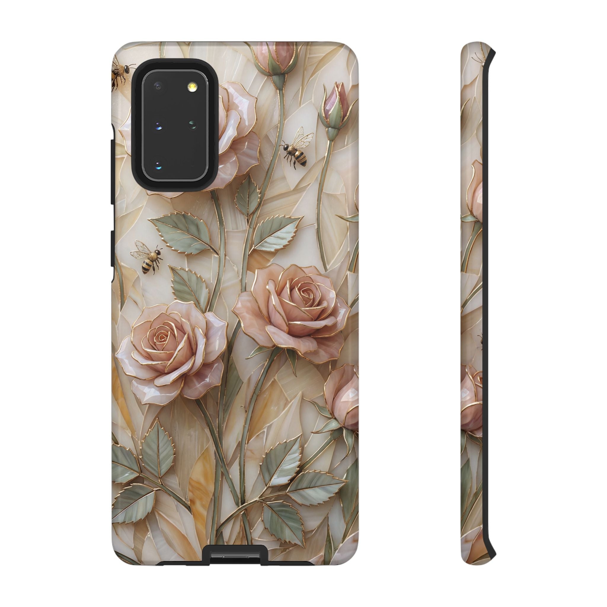 Vintage Blush Rose Floral Tough Samsung Galaxy Protective Cover