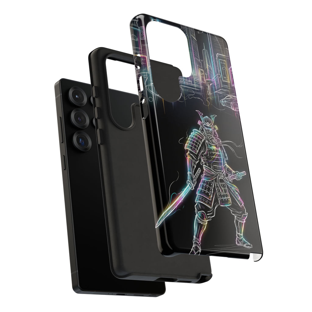 Neon Samurai Samsung Galaxy Phone Case | Cyberpunk City Armor