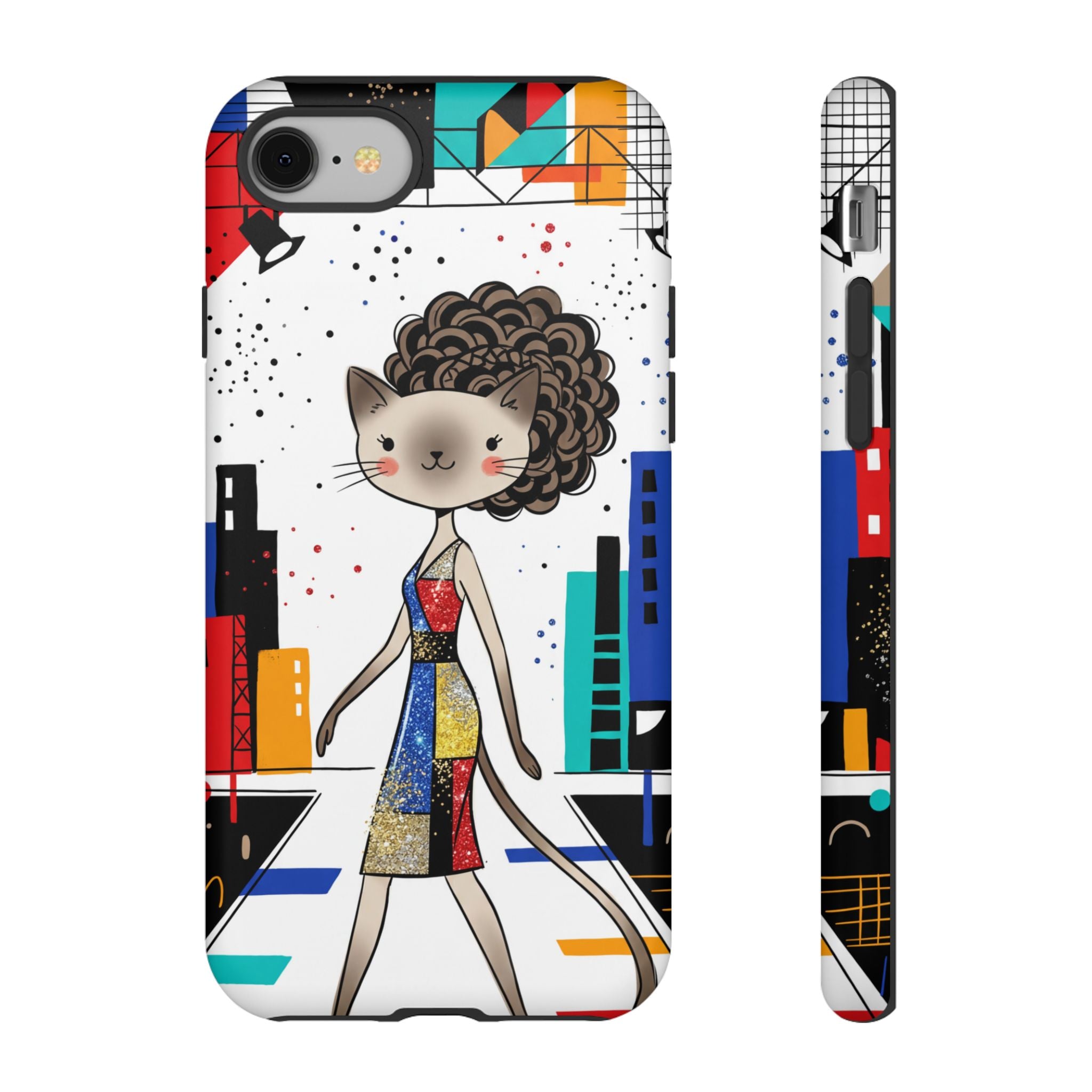 Catwalk City iPhone Case | Cute Fashion Cat