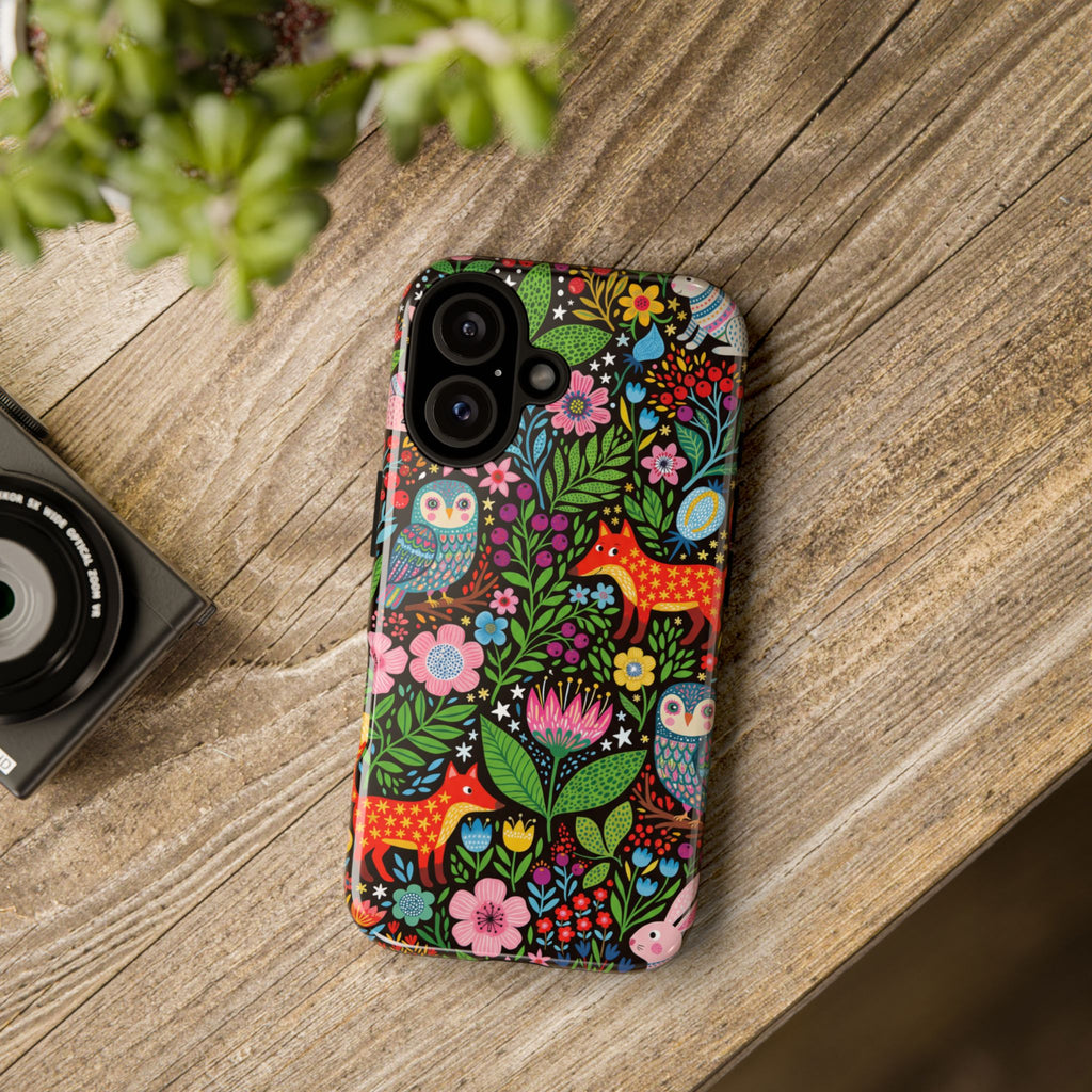 Floral Woodland Google Pixel Phone Case | Colourful Fox & Owl Protective Cover