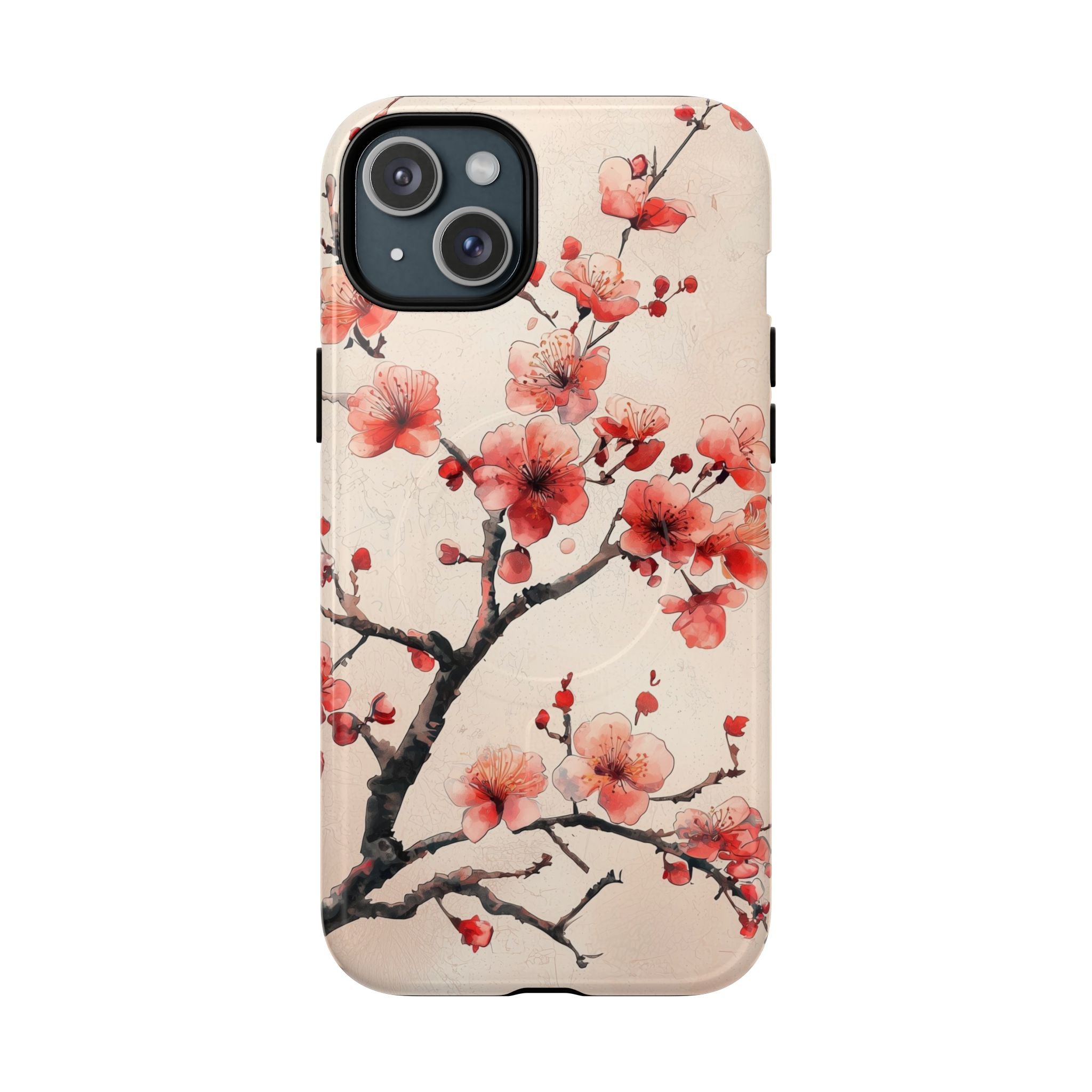 Cherry Blossom MagSafe iPhone Case | Floral Pink Blossom Branch Design