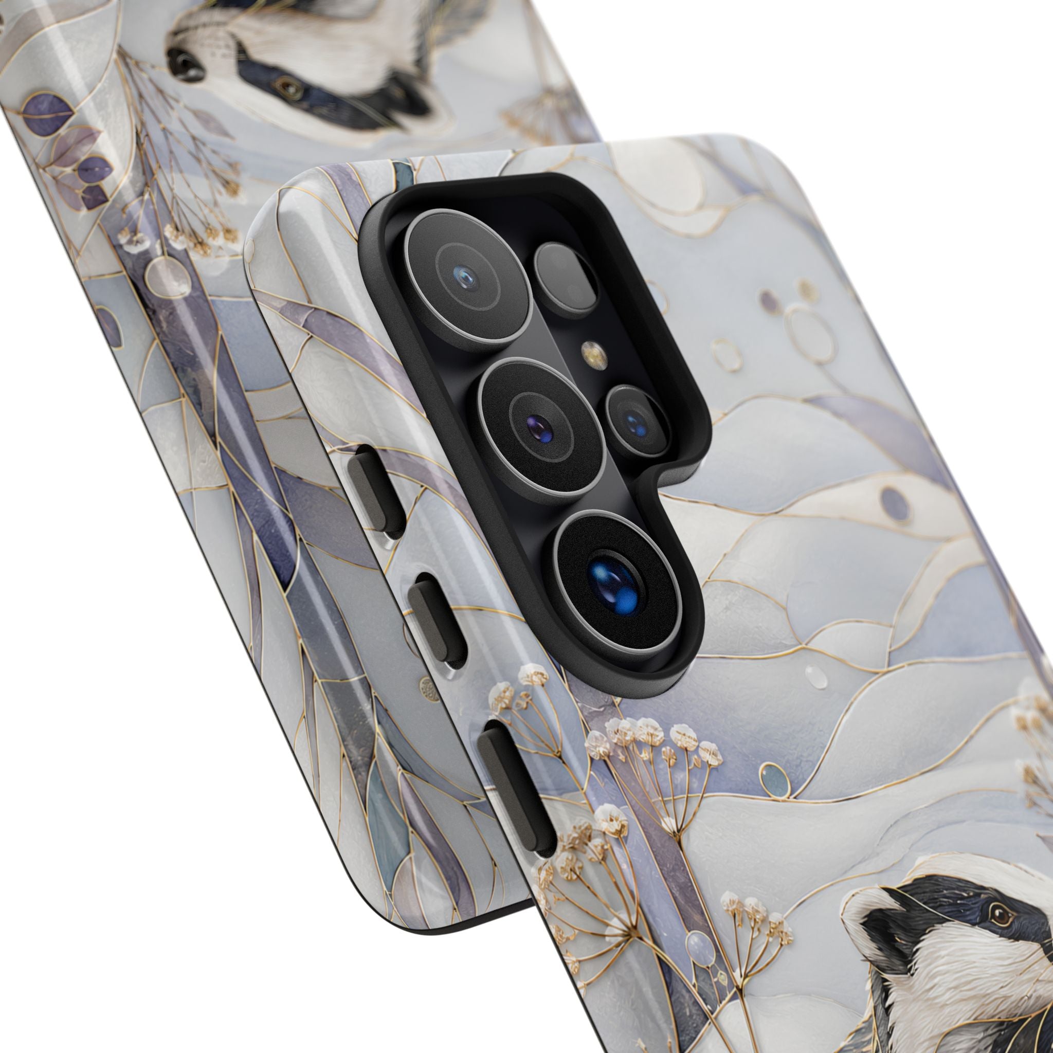 Badger Samsung Galaxy Phone Case | Stained Glass Wildlife Phone Case