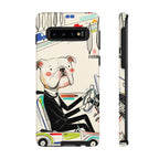 Bulldog Driver Samsung Galaxy Phone Case | Cute Retro Dog Illustration