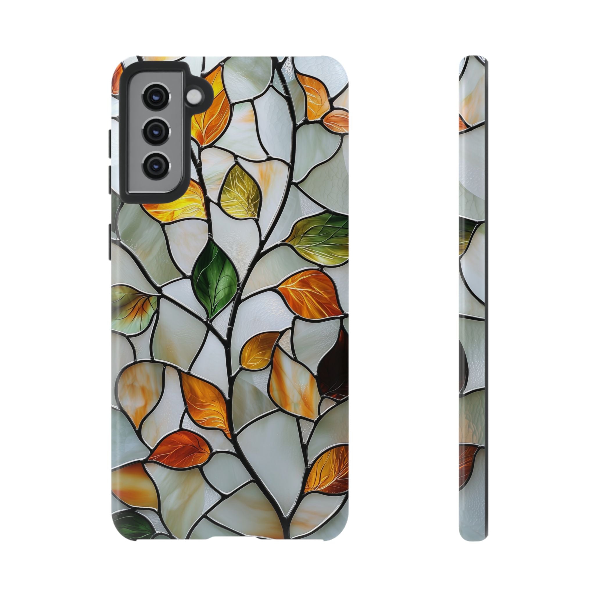 Stained Glass Autumn Leaves Mosaic Samsung Galaxy S Case