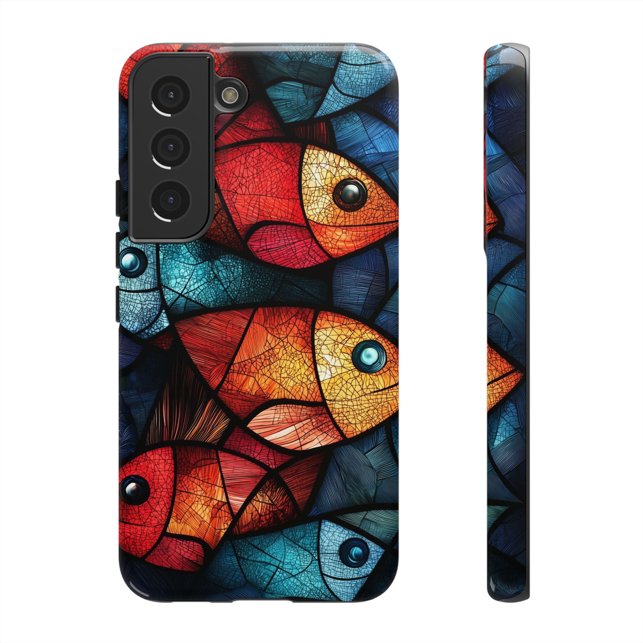 Fish Mosaic Tough Samsung Galaxy Case — Colourful Artistic Fish Pattern