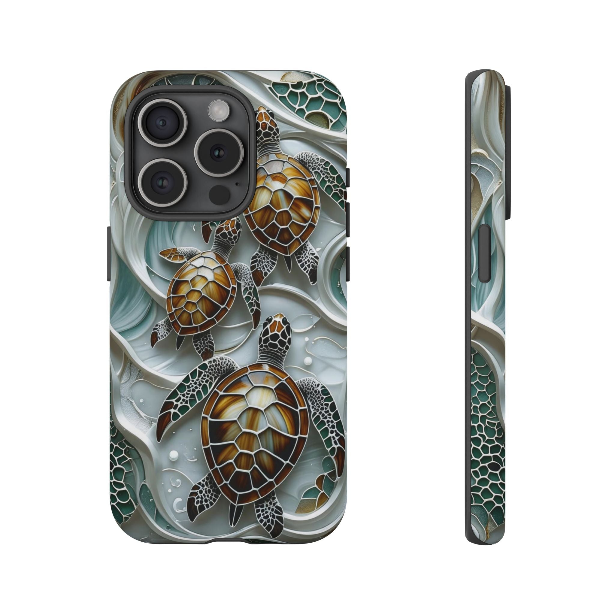 Sea Turtle Phone Case — Ocean Waves Protective iPhone Cover