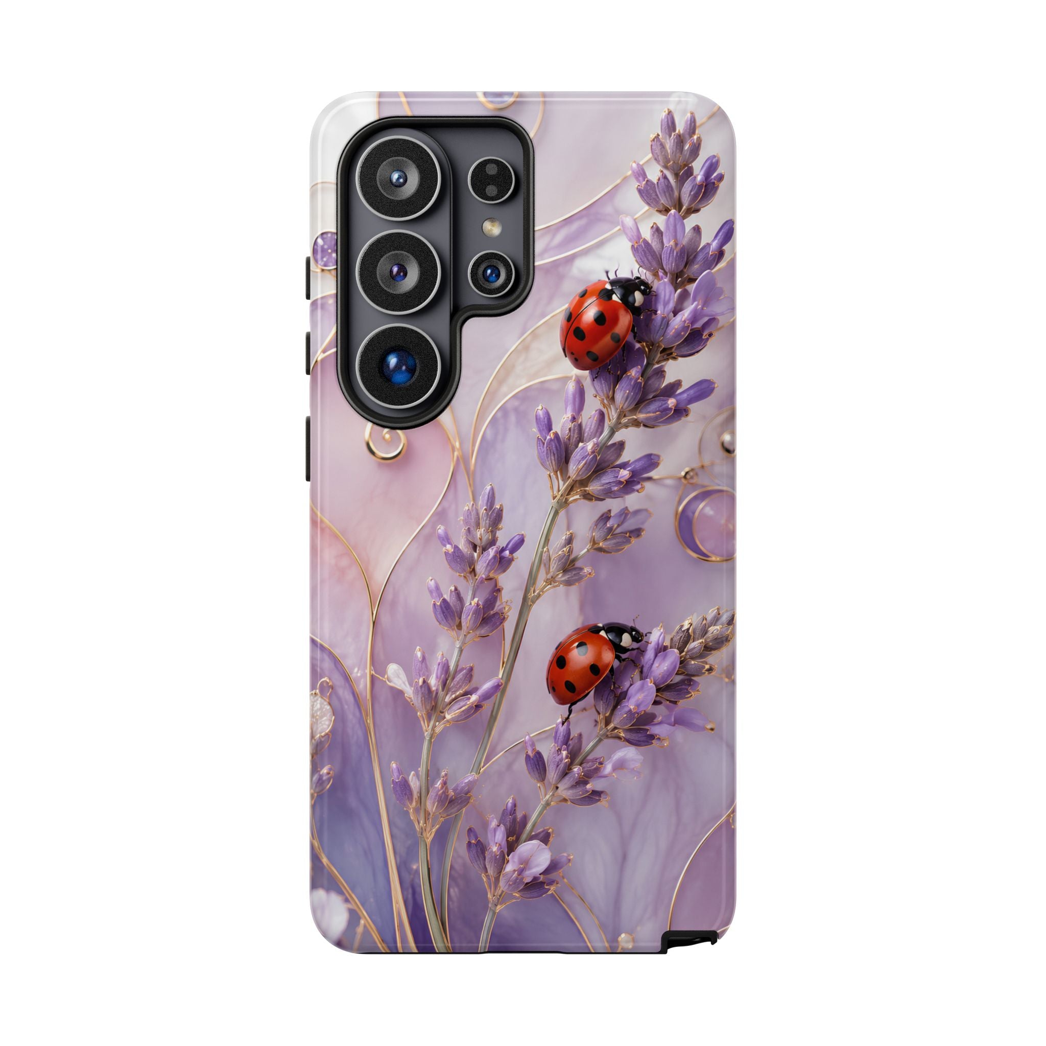 Lavender Ladybug Samsung Galaxy Phone Case | Floral iPhone Case