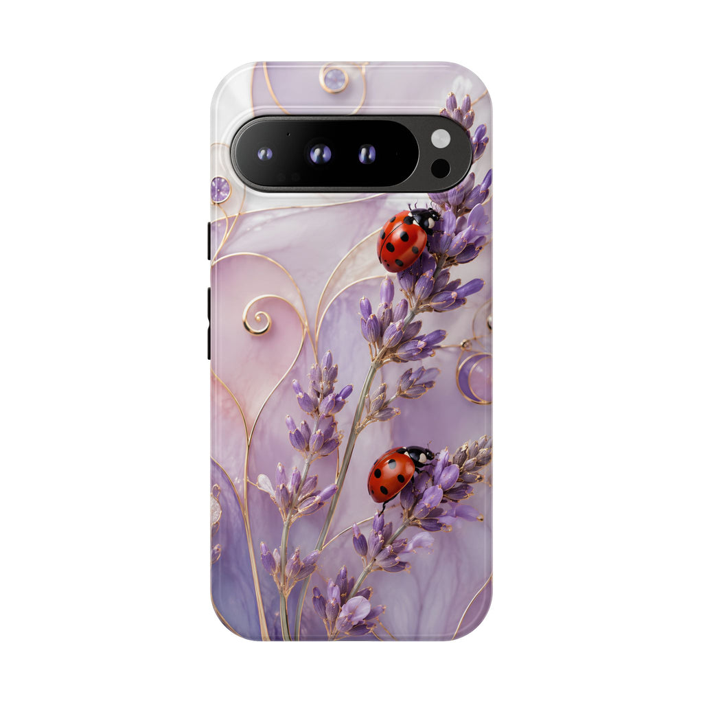 Lavender Ladybug Google Pixel Phone Case | Floral iPhone Case