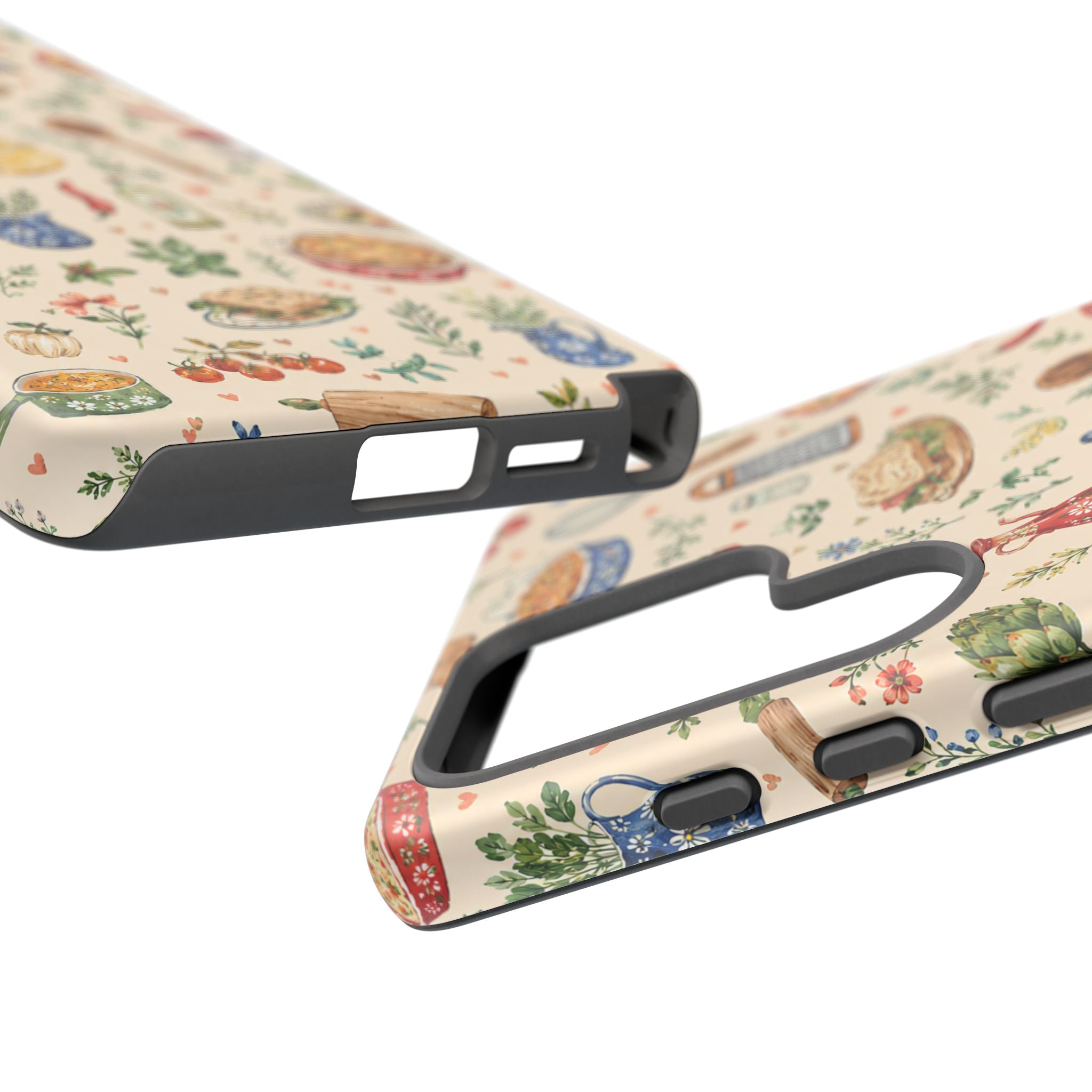Kitchen Pattern Phone Case | Watercolor Cooking Art Cover | Cozy Baking Illustration Shell | Cute Home Chef Gift