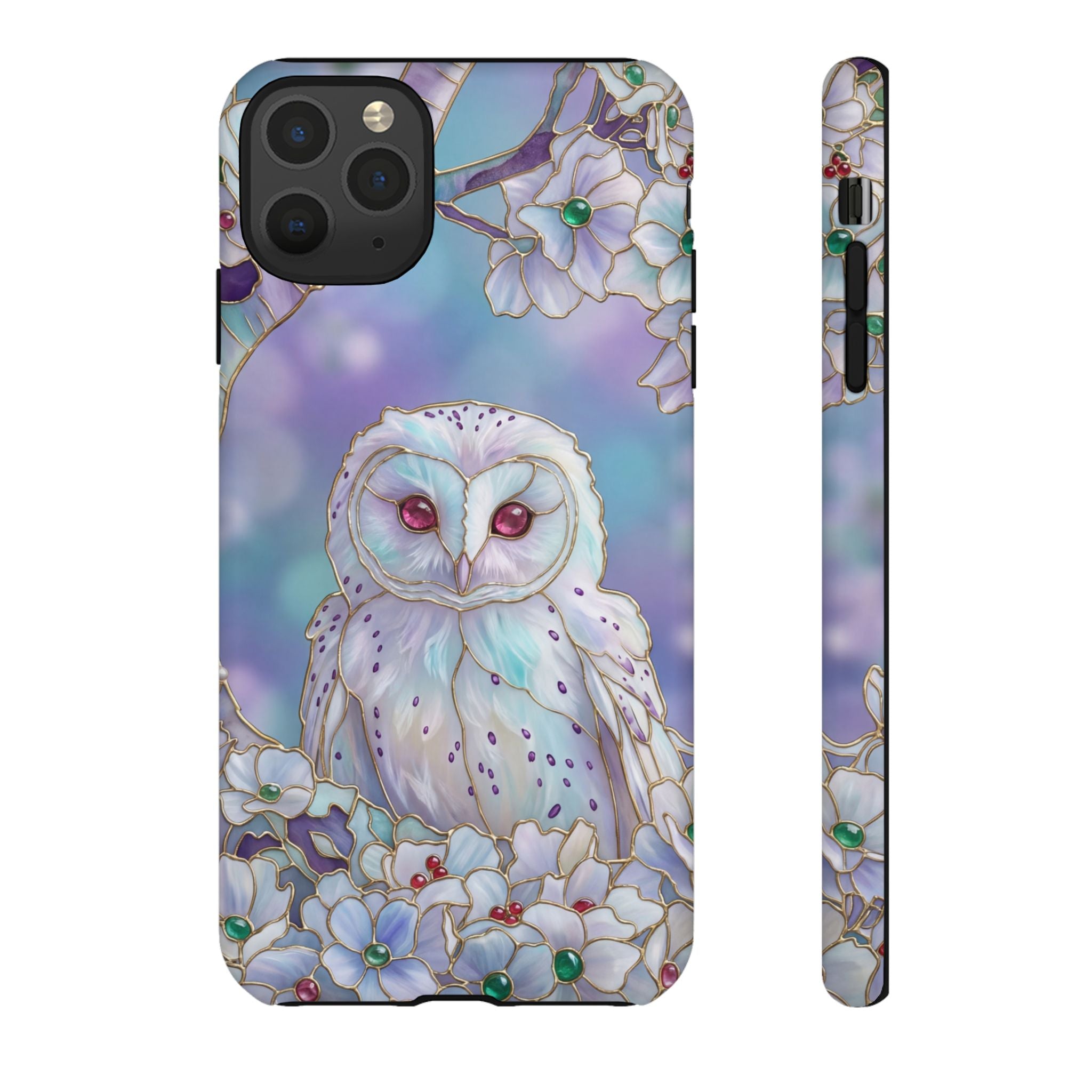 Mystic Owl Floral iPhone Case | Pastel Night Garden Protective Cover