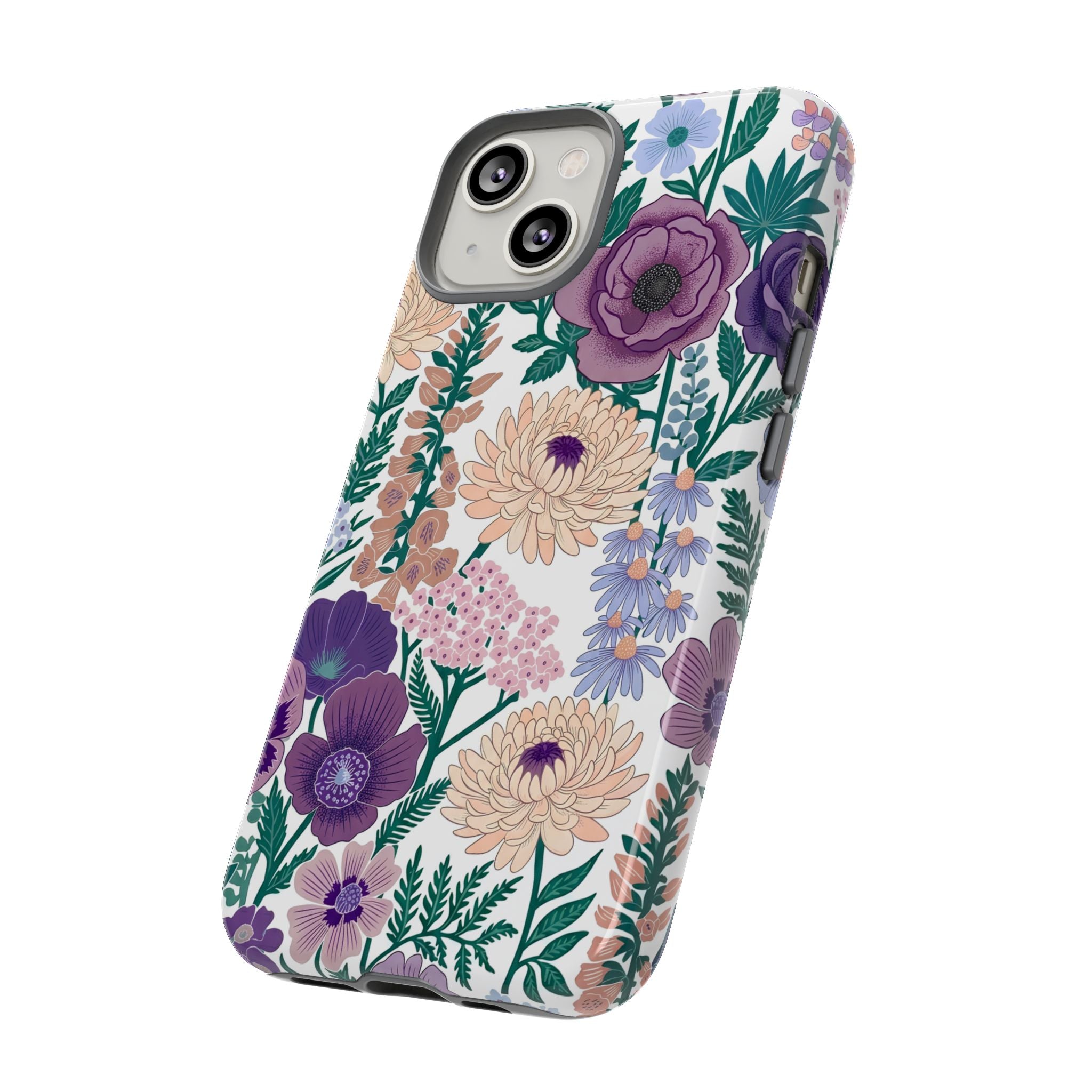 Floral Purple Garden iPhone Case | Tough Protective Phone Cover