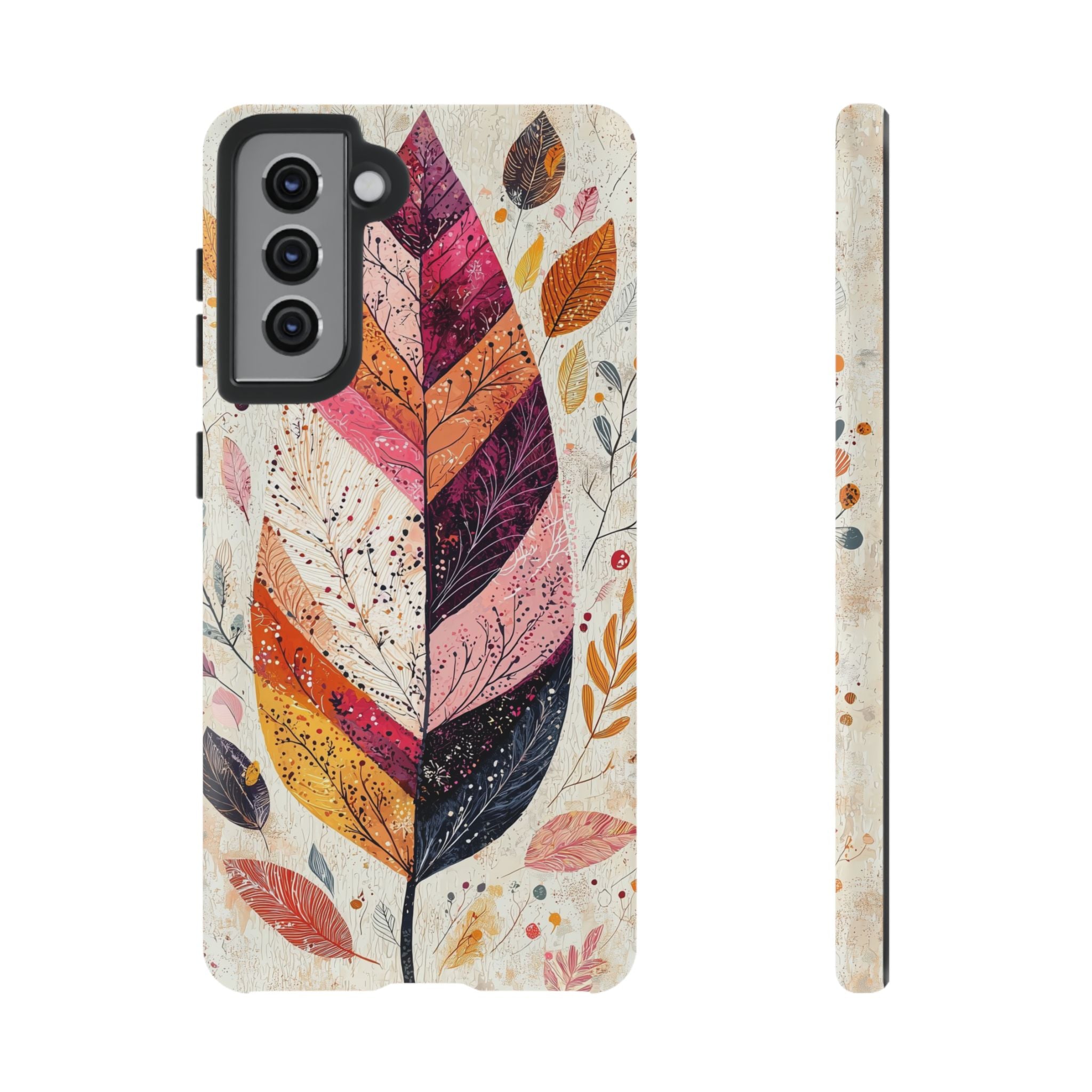 Autumn Leaf Tough Samsung Galaxy Case | Watercolour Feathered Fall Design