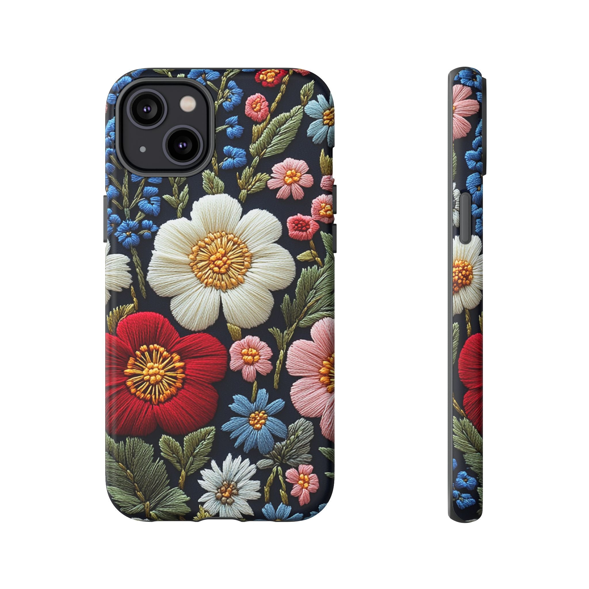 Floral Embroidered Garden iPhone Case