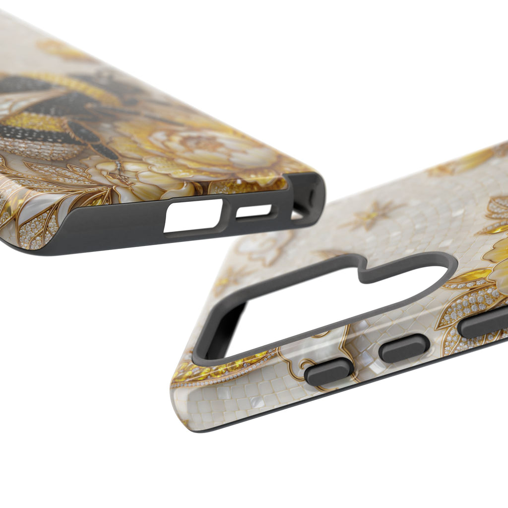 Golden Bee Samsung Galaxy Phone Case | Floral Moon Phone Protector