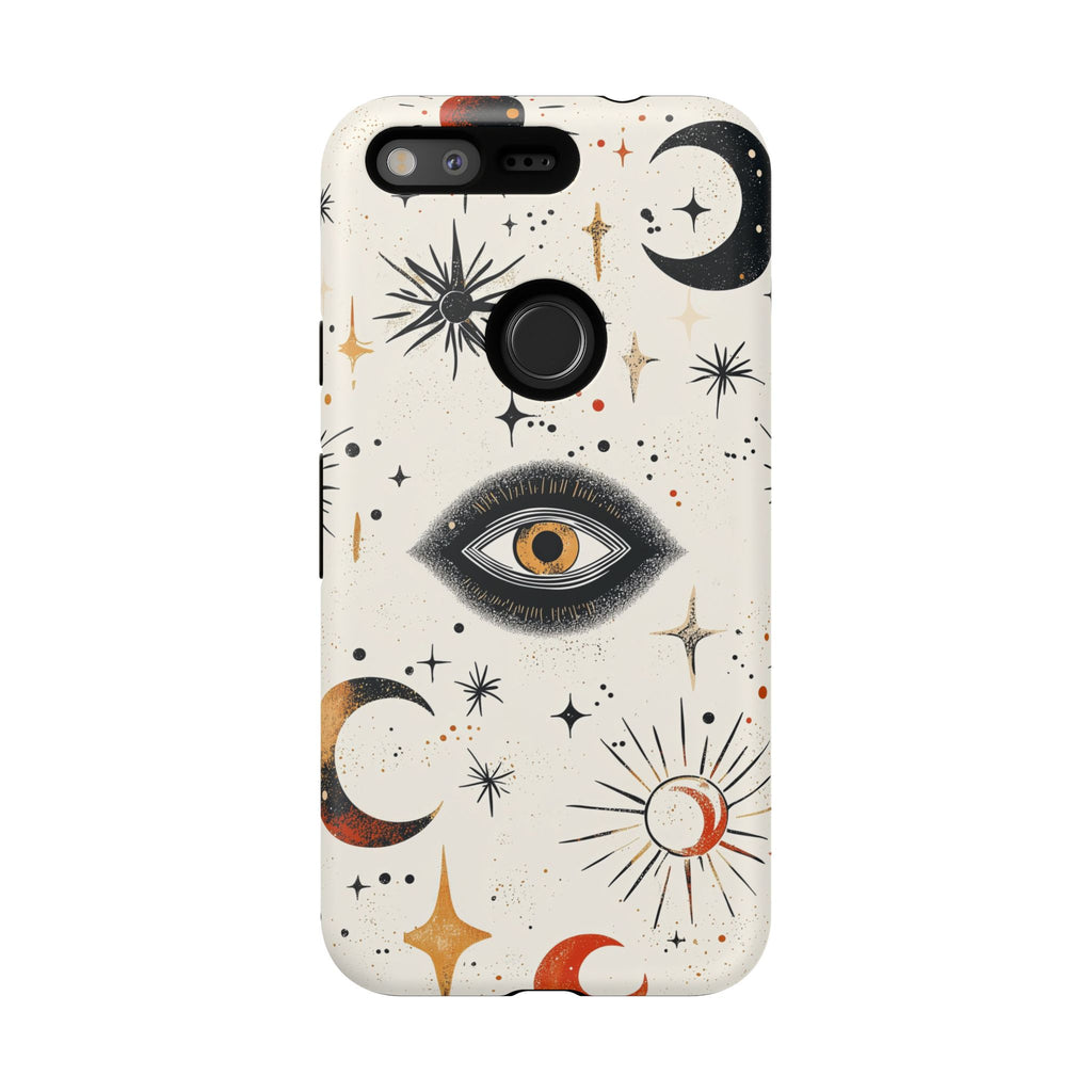 Mystic Eye Google Pixel Case | Celestial Moon & Star