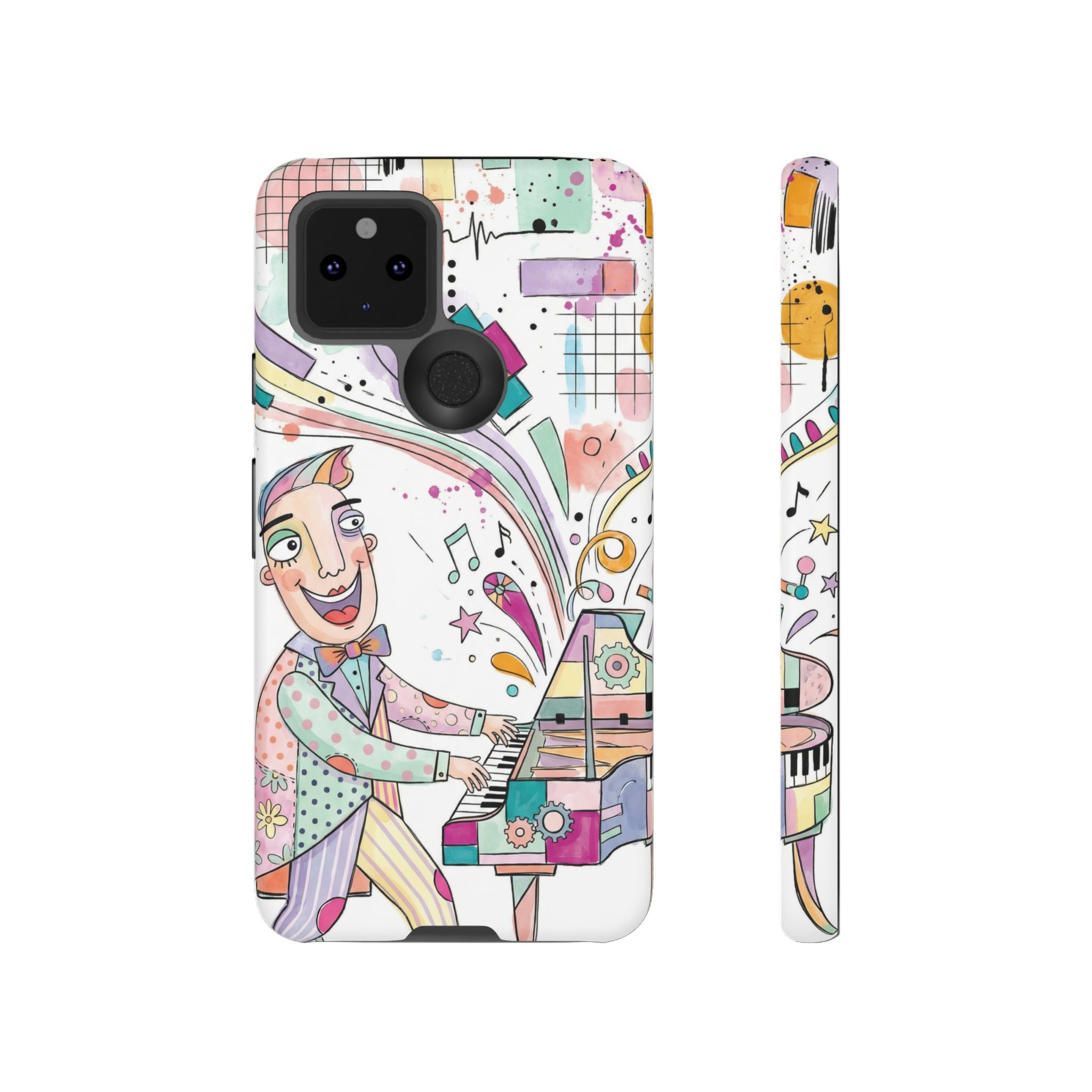 Musical Pianist Google Pixel Phone Case | Colorful Whimsical Piano Art