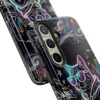 Cool Hoodie Neon Street Cat Samsung Galaxy Phone Case