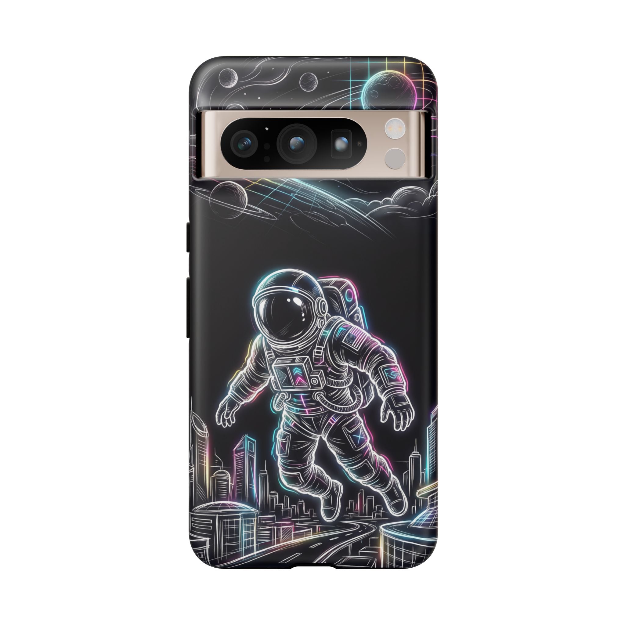 Space Explorer Astronaut Neon Google Pixel Phone Case