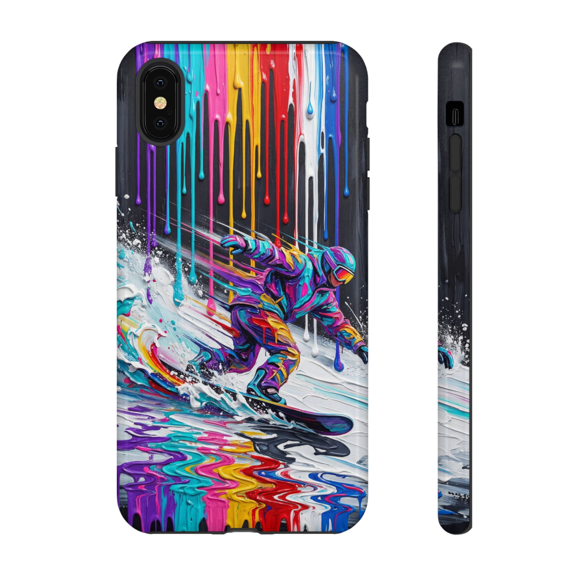Colourful Snowboarder Art iPhone Case