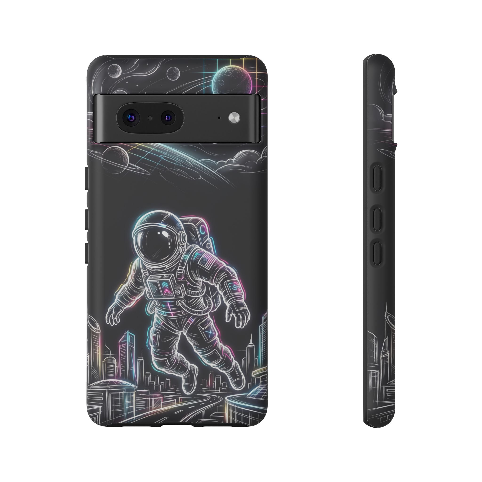 Space Explorer Astronaut Neon Google Pixel Phone Case