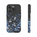Blue Floral Cherry Blossom Tough iPhone Case