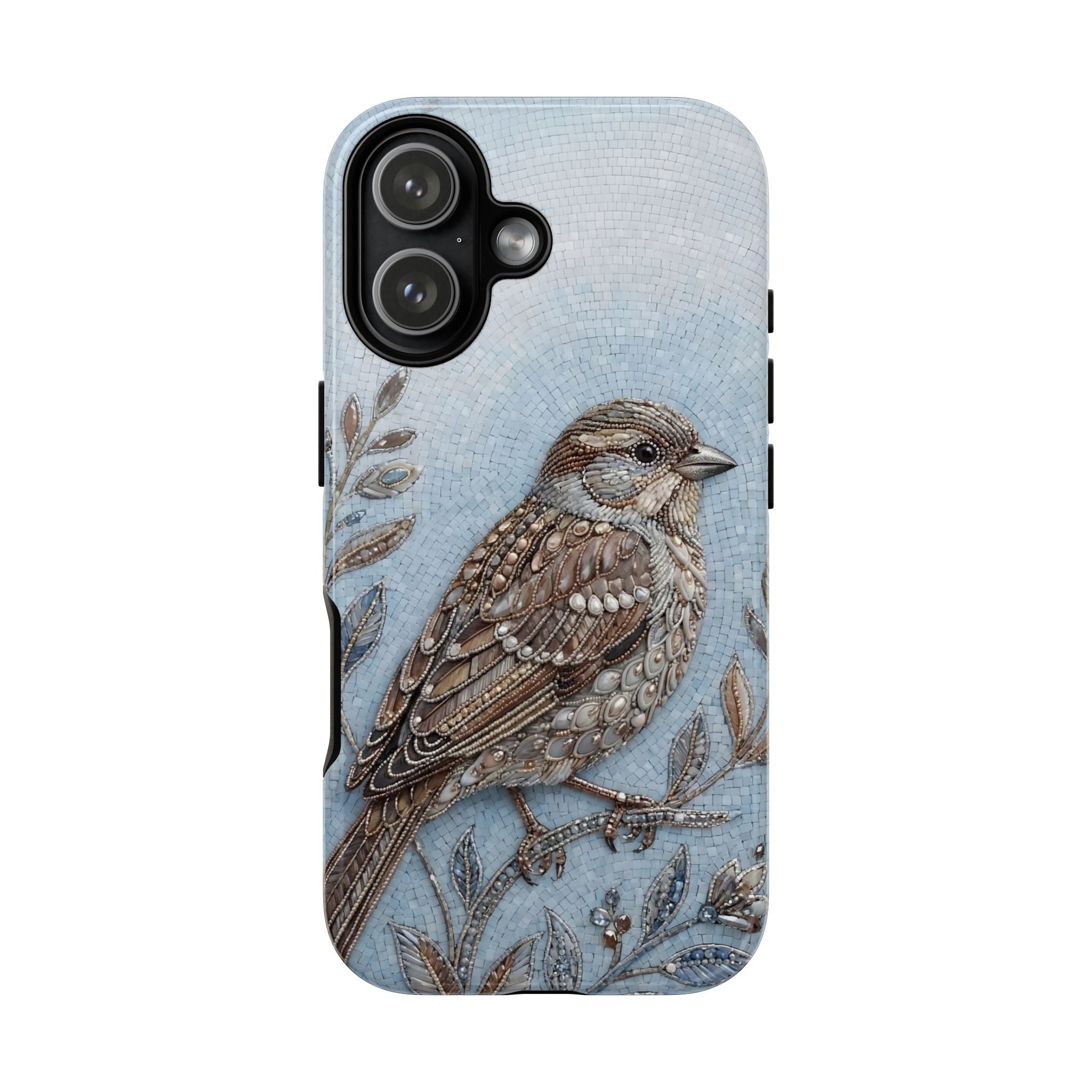 Bird Illustration iPhone Case — Sparrow Art Tough Phone Cover
