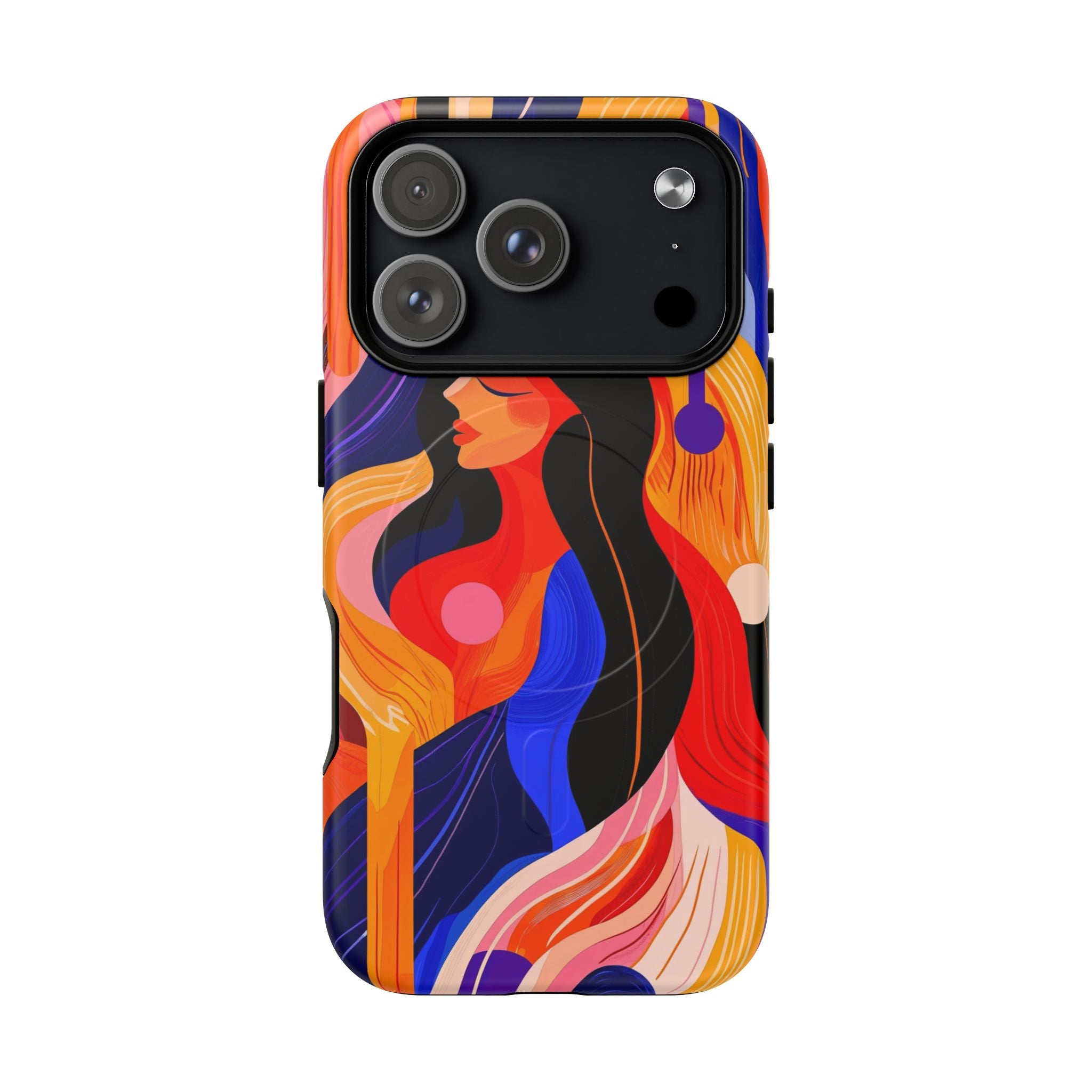 Abstract Colourful Woman MagSafe iPhone Tough Case | Vibrant Artistic