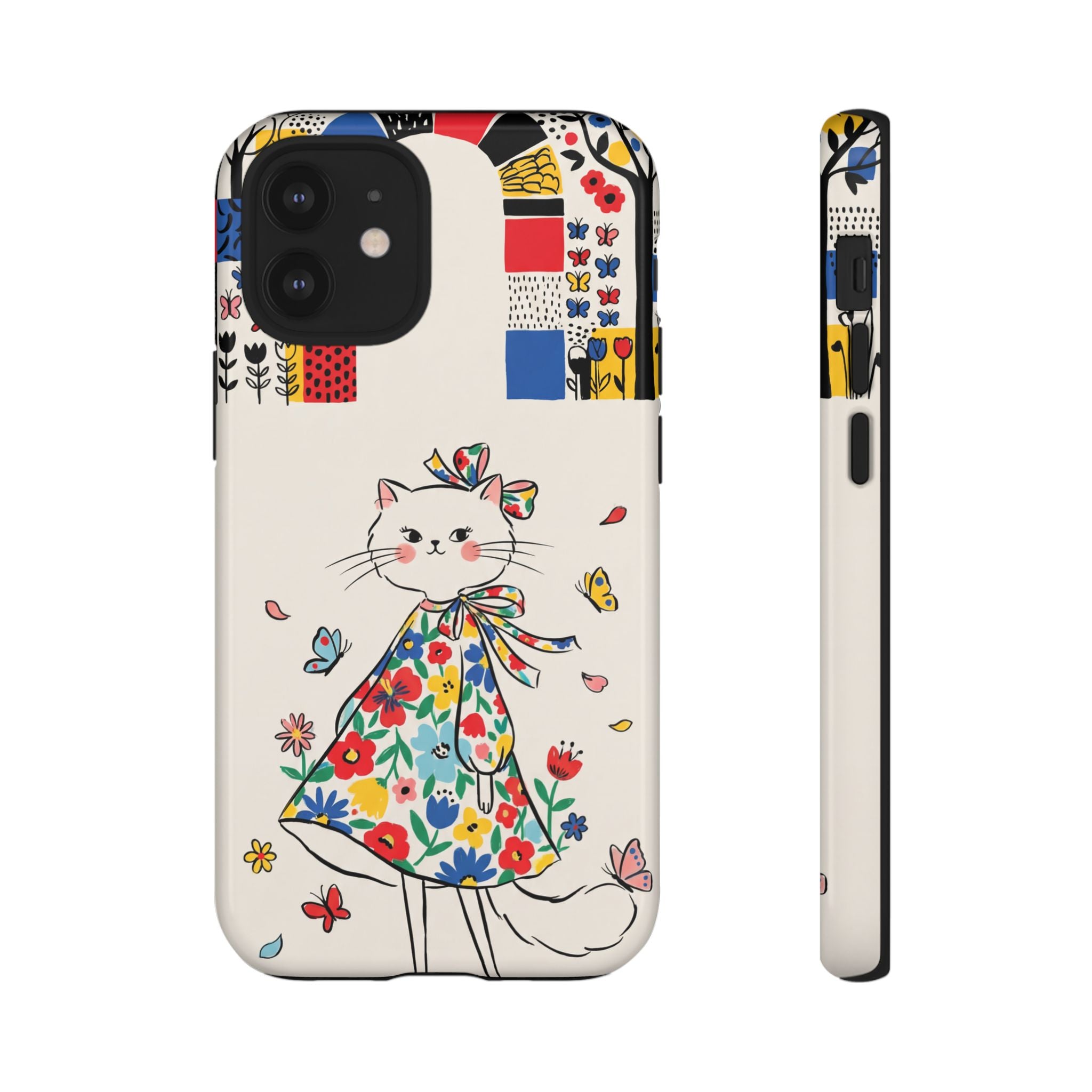 Floral Kitty iPhone Case | Cute Cat