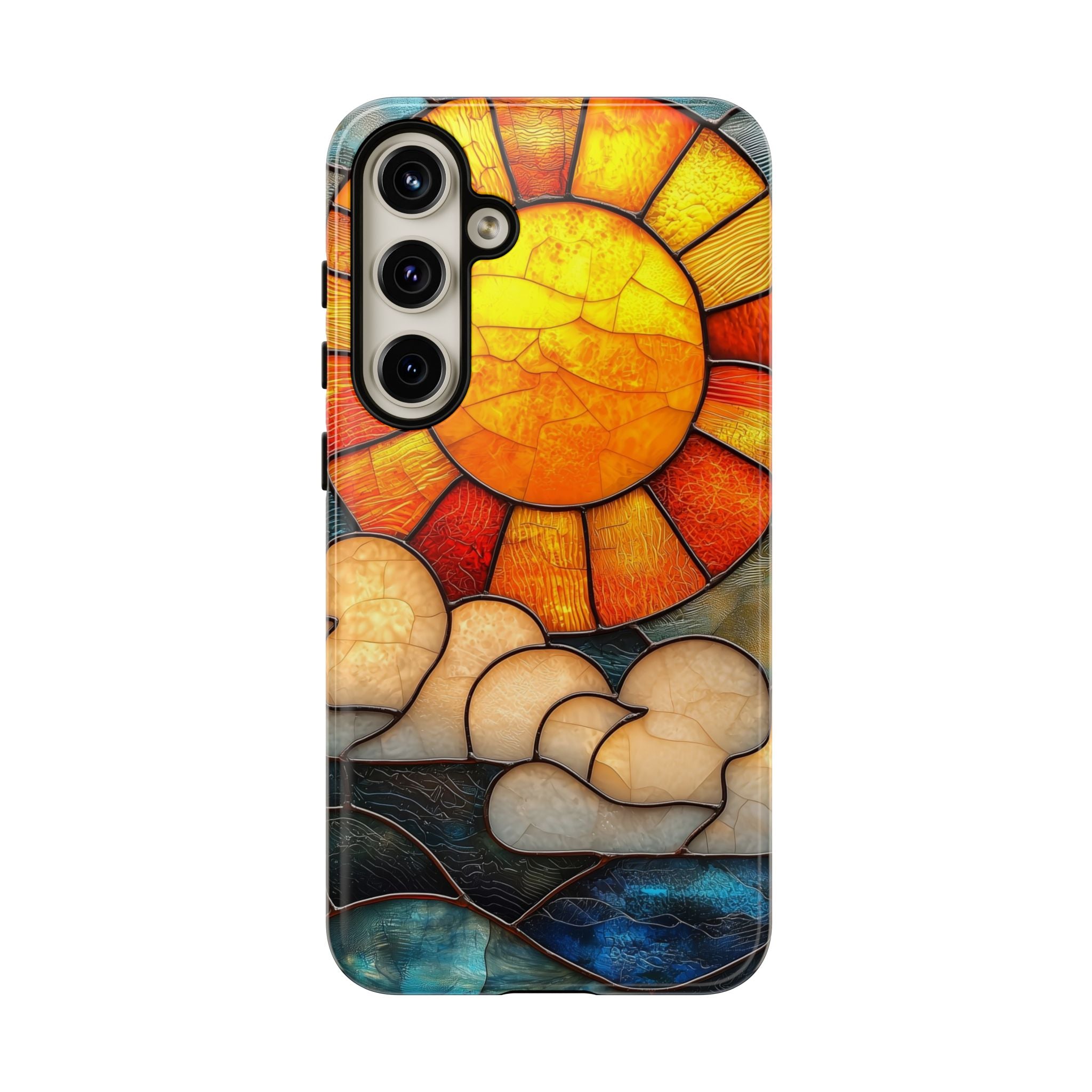 Stained Glass Sun & Clouds Samsung Galaxy Case