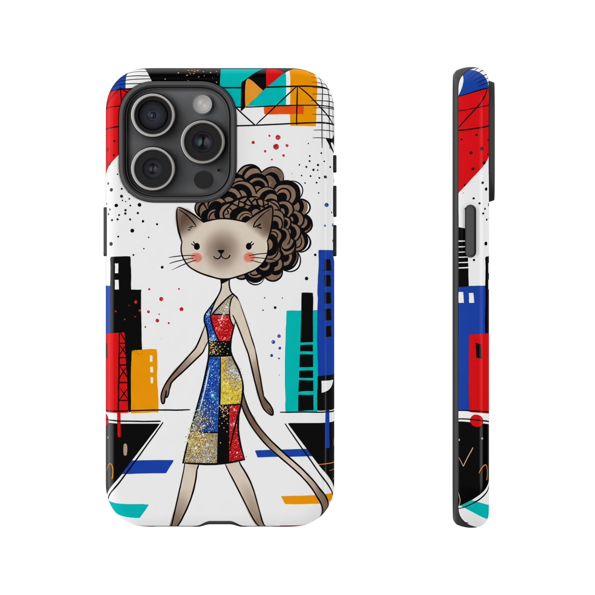 Catwalk City iPhone Case | Cute Fashion Cat