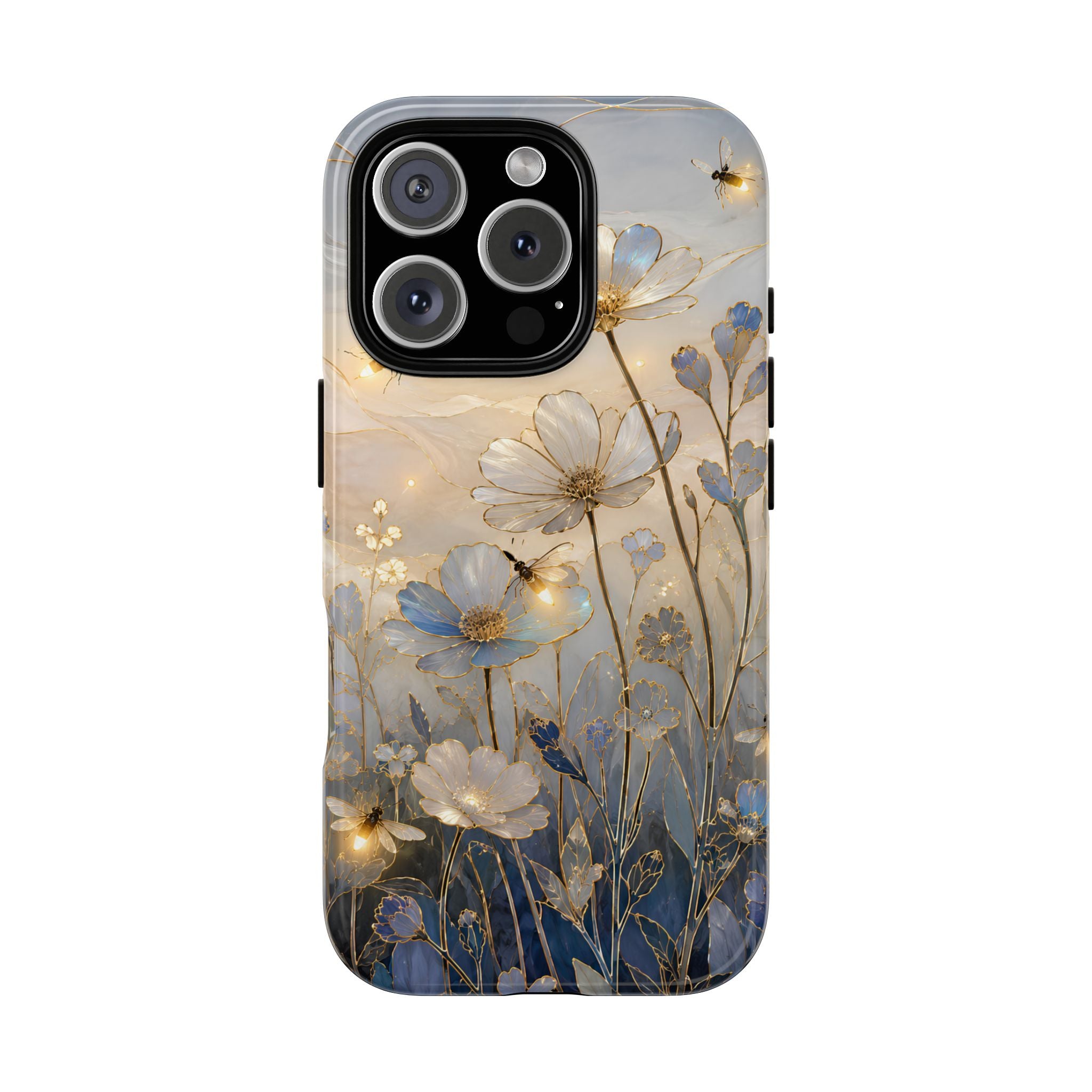 Moonlit Wildflower iPhone Case | Firefly Meadow Art Cover