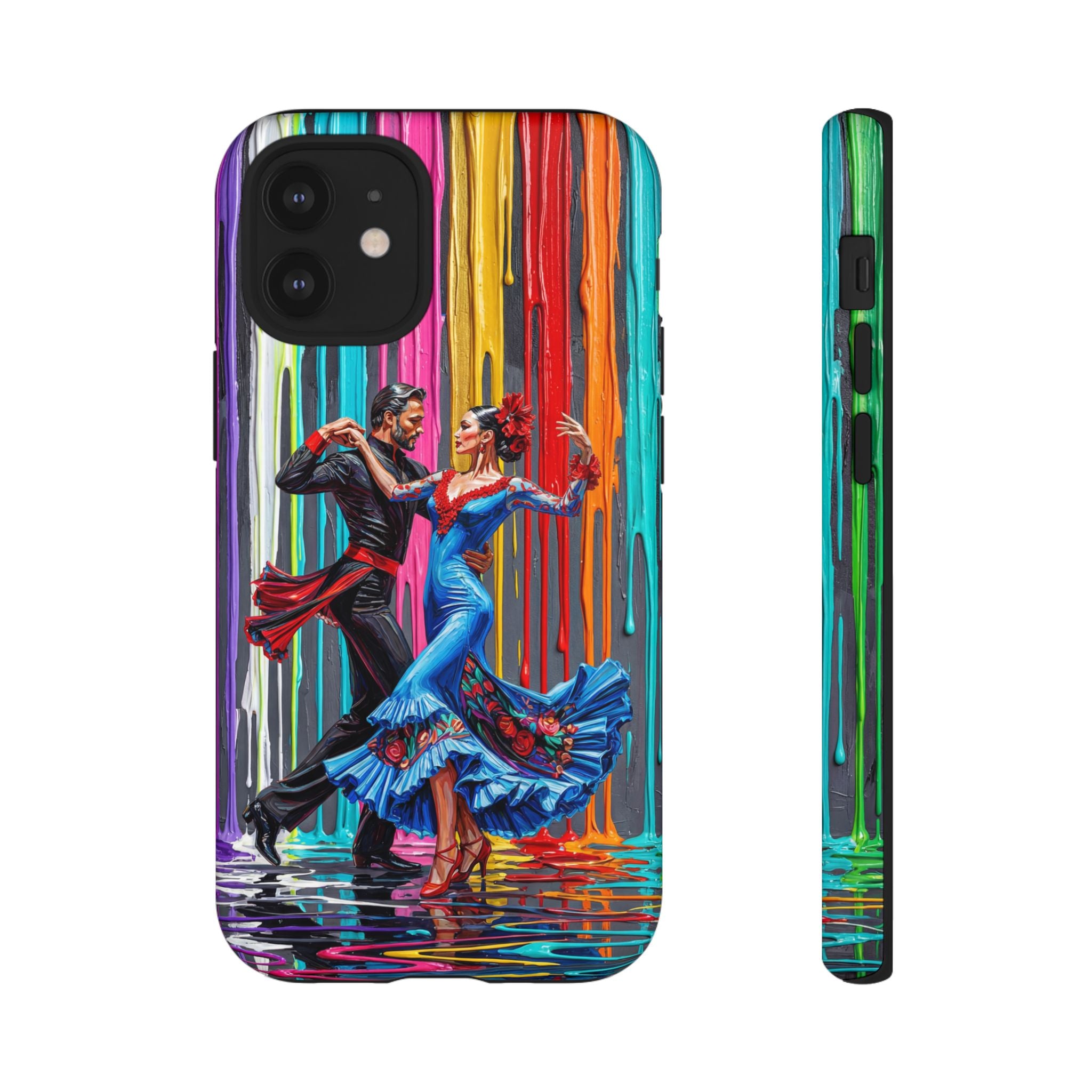 Colorful Tango iPhone Case | Vibrant Dancing Couple Art Protection