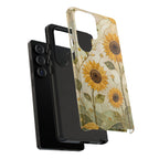 Sunflower Samsung Galaxy Phone Case | Stained Glass Floral Phone Case