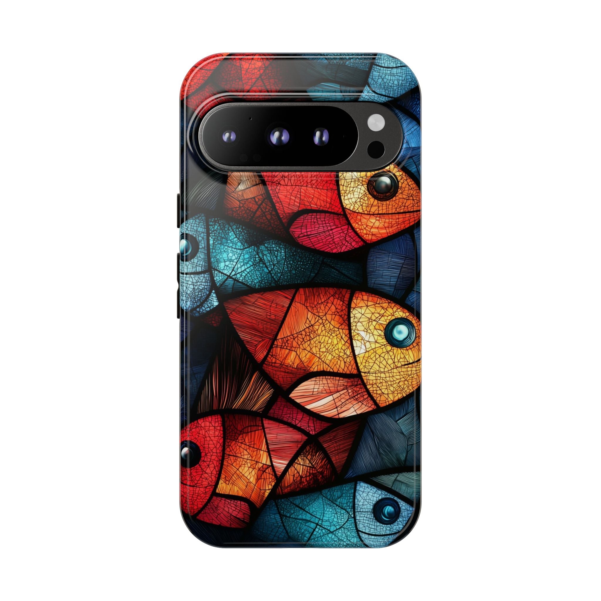 Fish Mosaic Tough Google Pixel Case — Colourful Artistic Fish Pattern