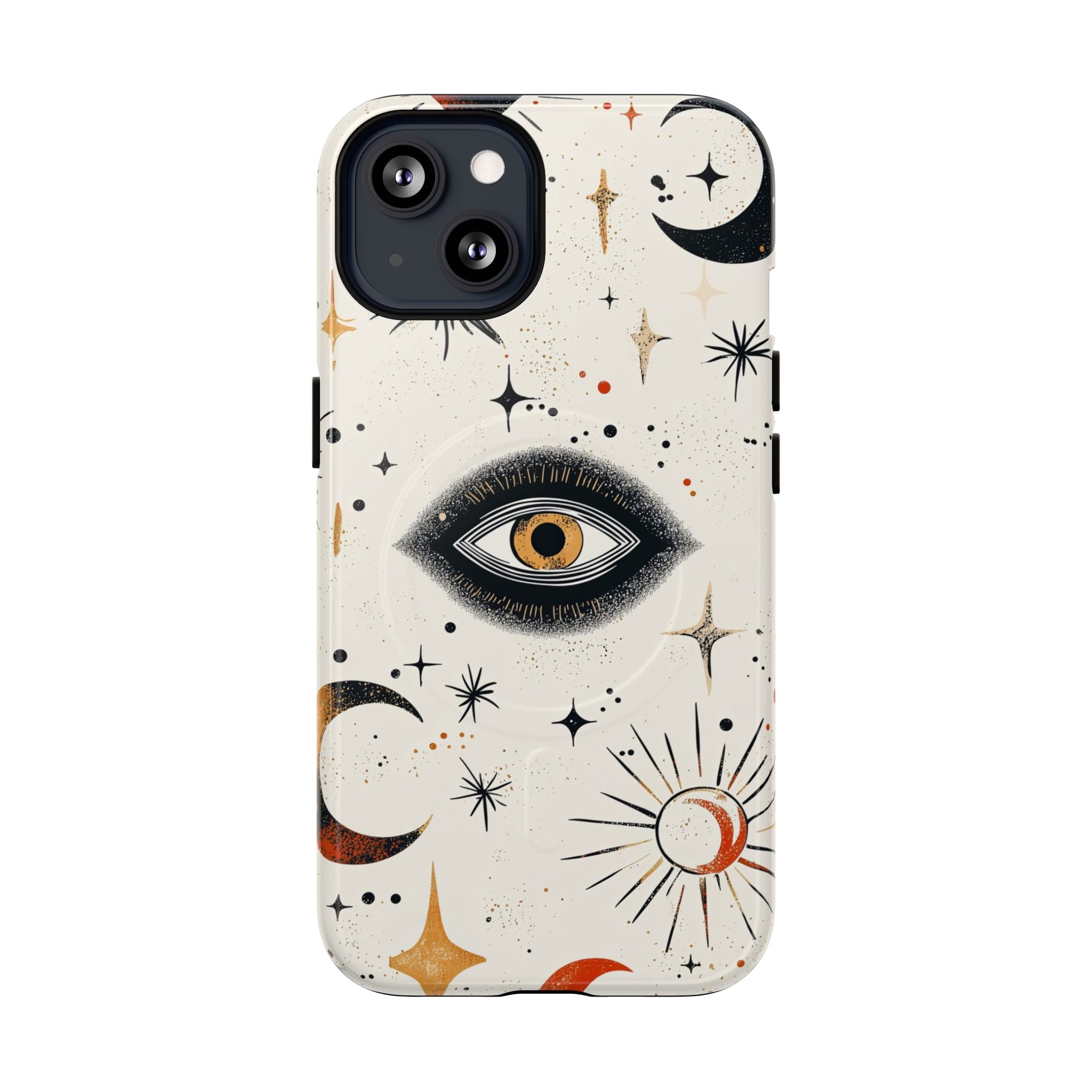 Custodia Mystic Eye MagSafe per iPhone | Luna e stelle celesti