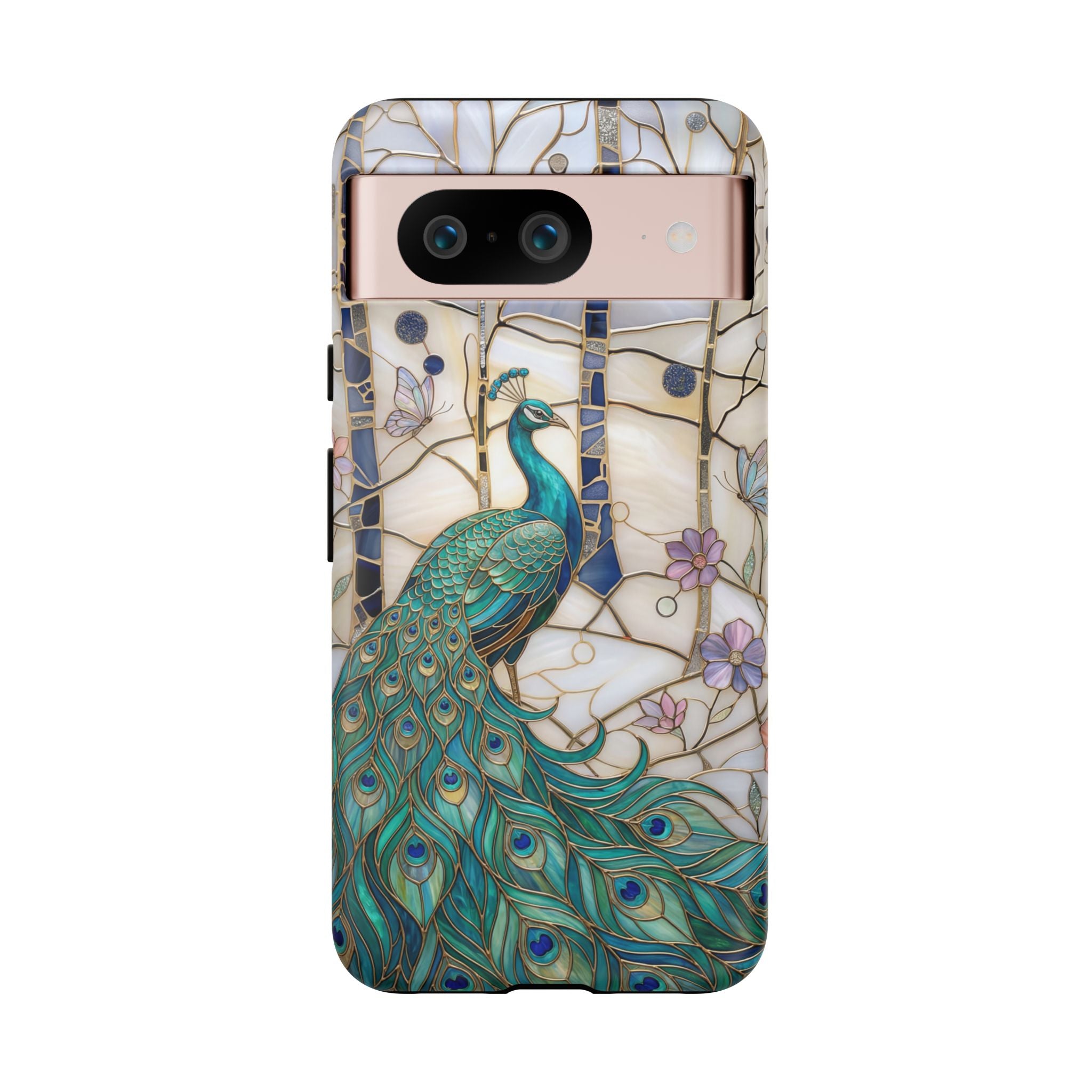 Peacock Stained Glass Google Pixel Case