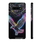 Neon Eagle Samsung Galaxy Phone Case with Mountain Design