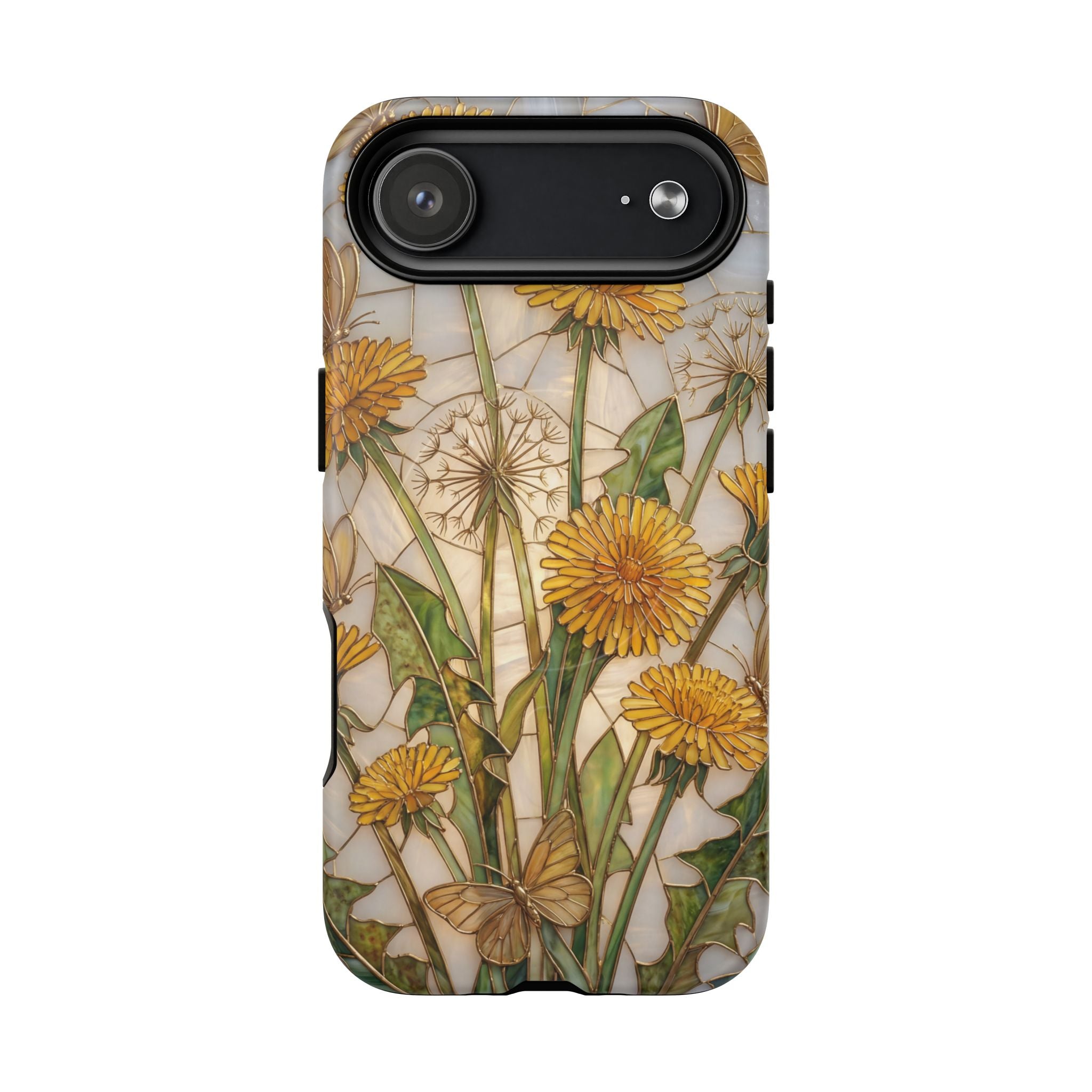 Dandelion Garden Tough MagSafe Phone Case — Floral Yellow Butterflies