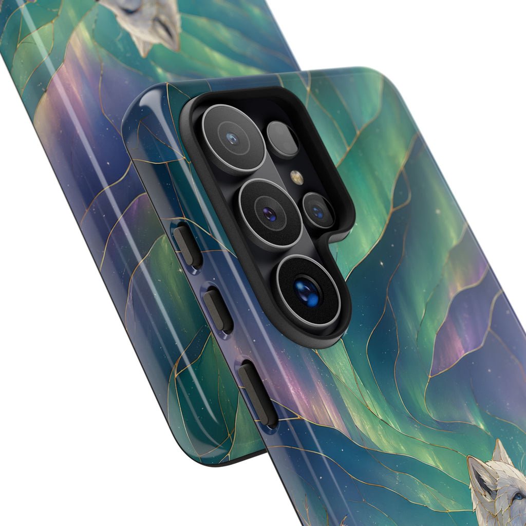 Arctic Fox Samsung Galaxy Phone Case | Northern Lights Phone Case