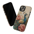 Peacock & Rose iPhone Case | Vintage Floral iPhone Case