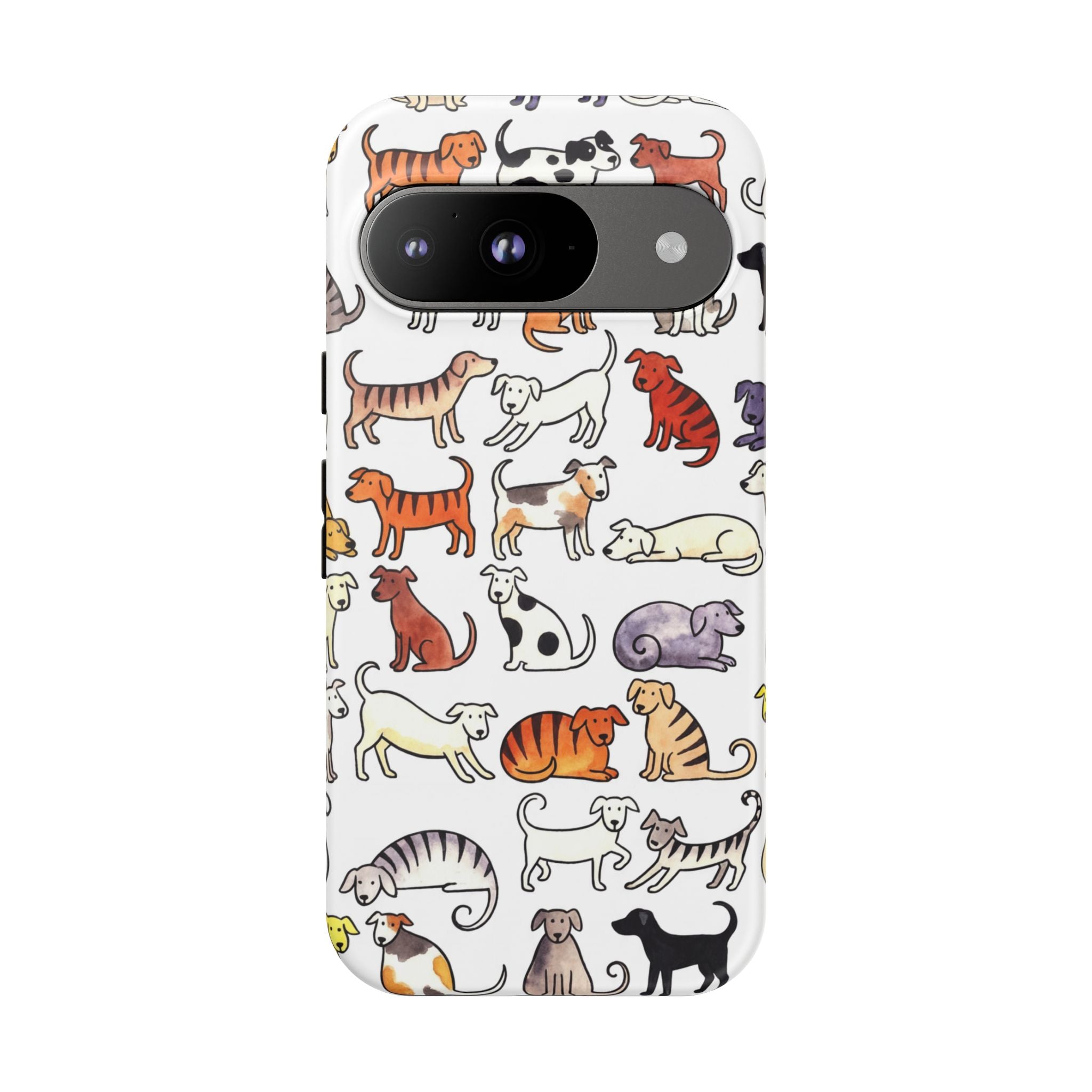 Dog Pattern Google Pixel Case | Cute Colourful Dogs