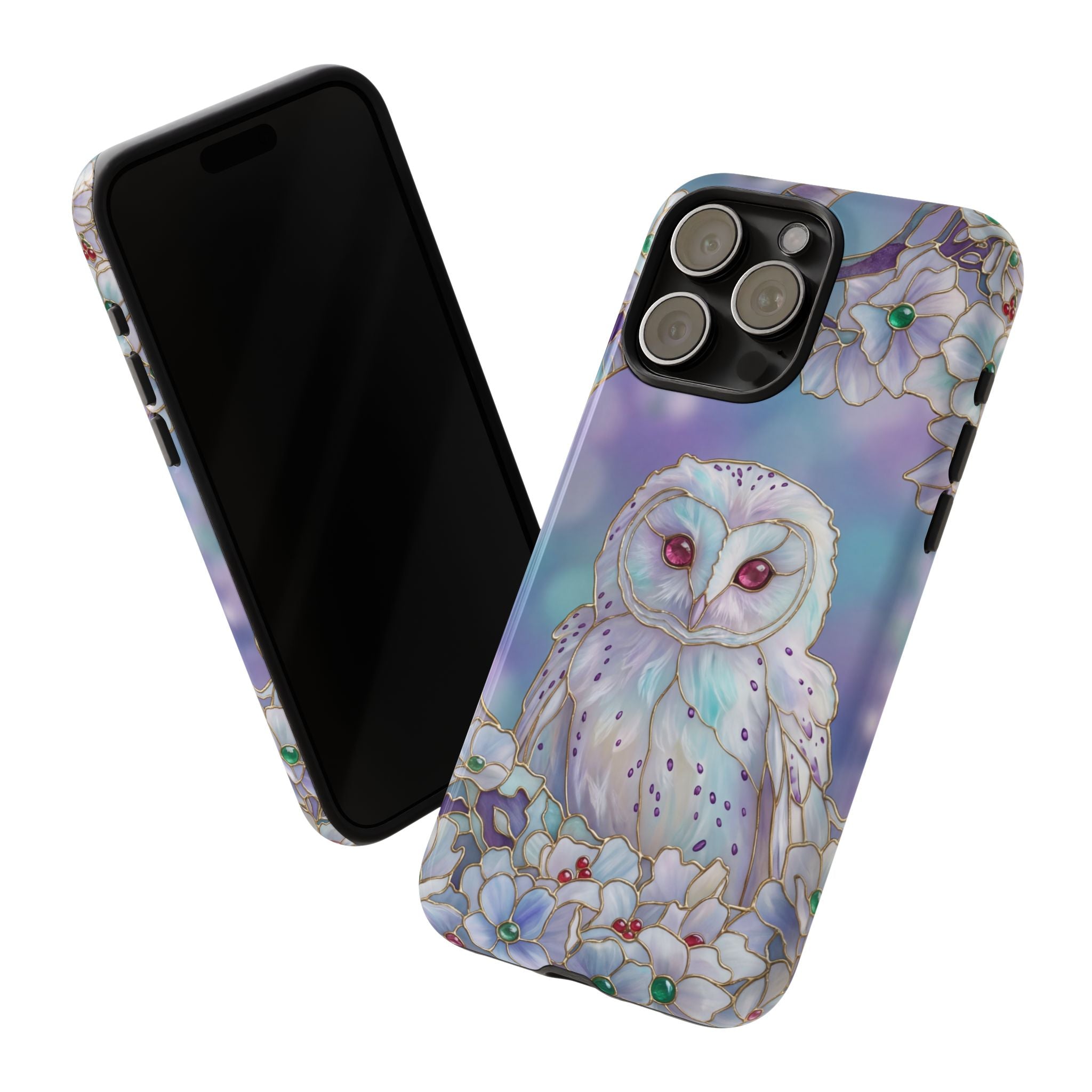 Mystic Owl Floral iPhone Case | Pastel Night Garden Protective Cover