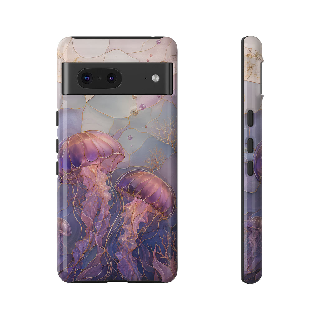 Jellyfish Google Pixel Phone Case | Stained Glass Ocean Phone Case