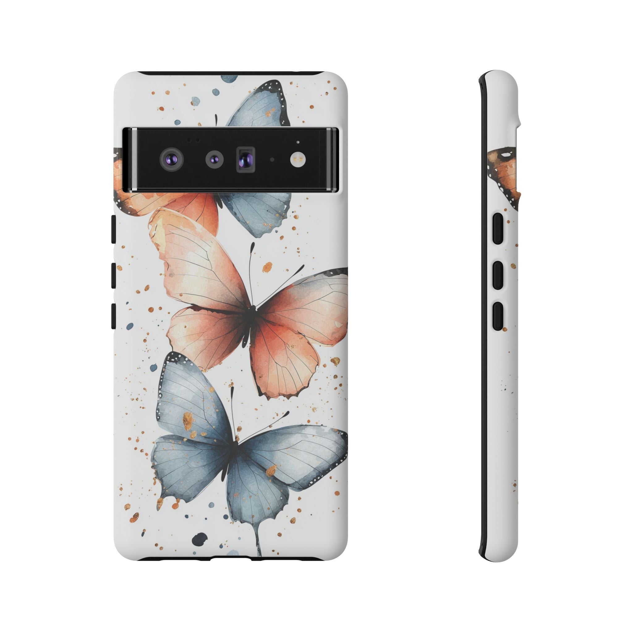 Watercolour Blue & Peach Butterfly Tough Google Pixel Case